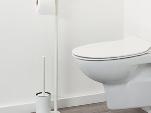 Bathroom Solutions Suporte de papel/piaçaba aço inoxidável prateado