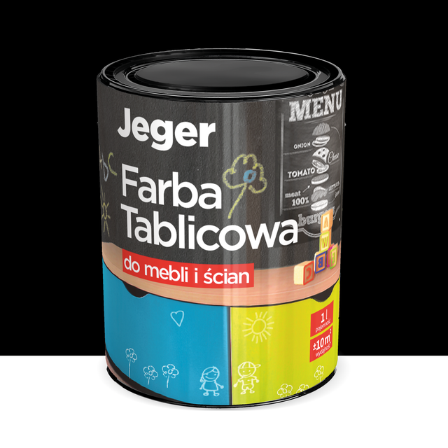 Farba tablicowa do mebli i ścian 1 l Czarna JEGER