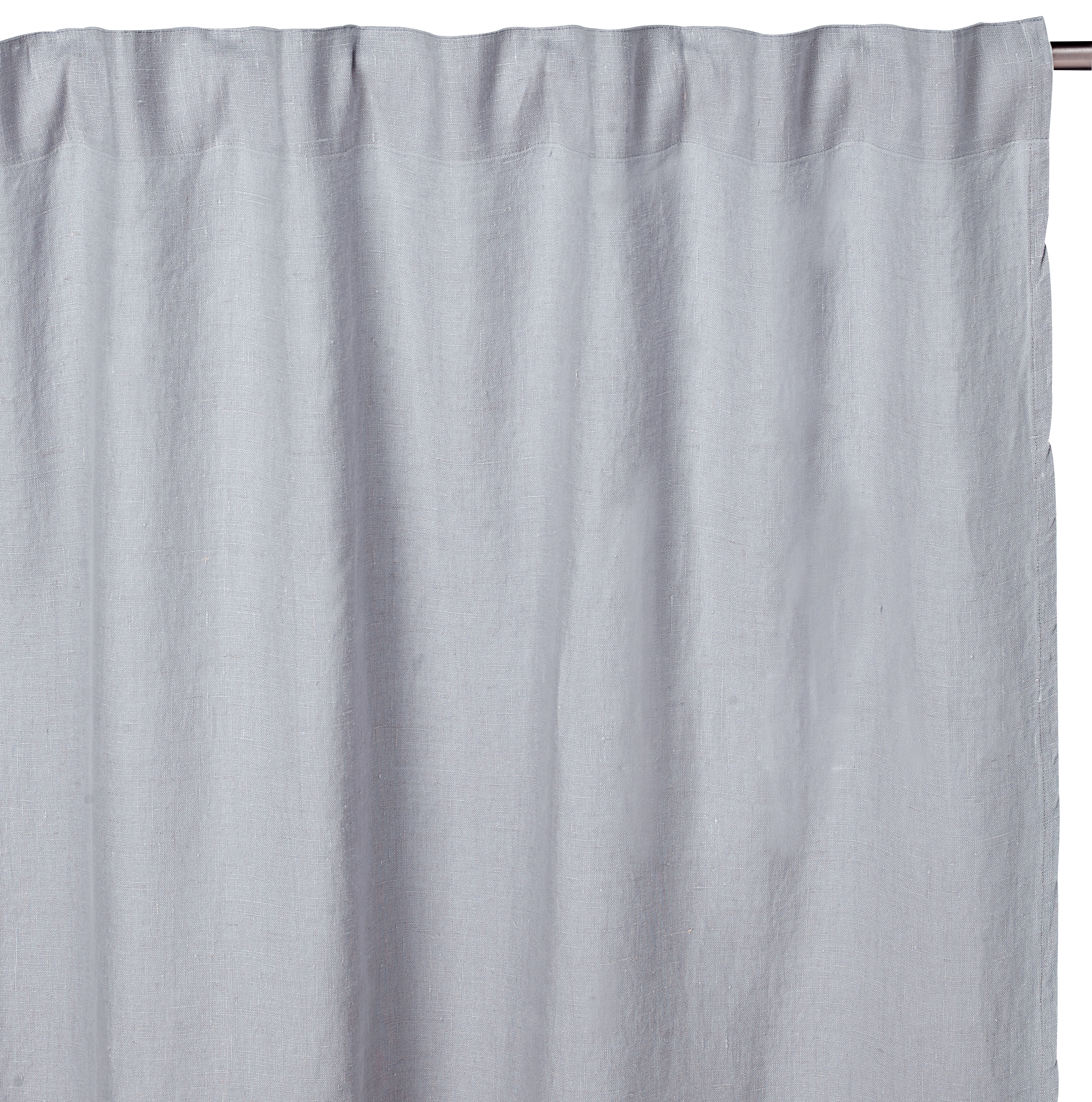 Tenda INSPIRE Lino grigio termico, fettuccia e passanti nascosti 140x280 cm - 3
