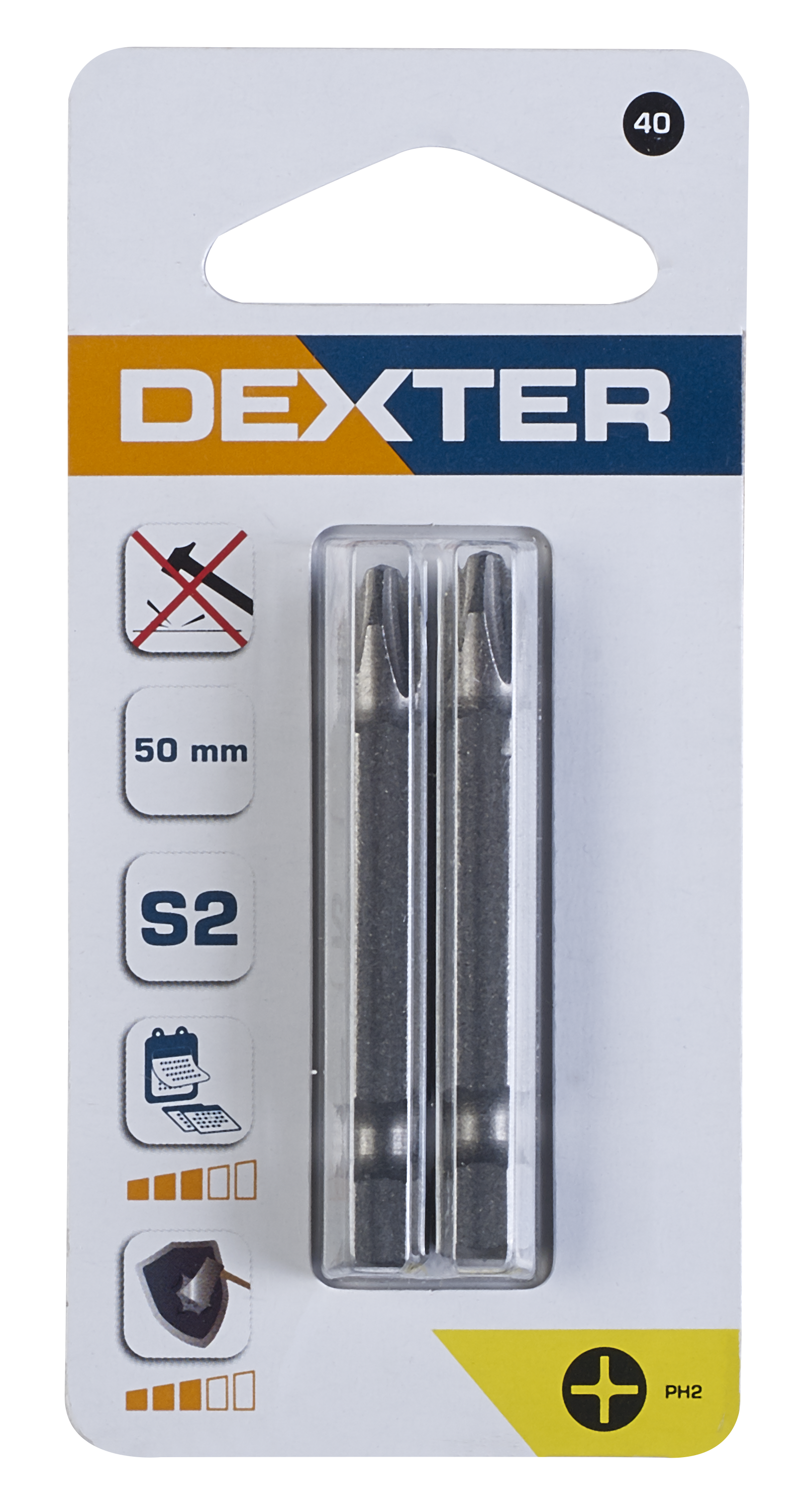 Bity do wkrętarki PH2 50 mm 2 szt. DEXTER - 2