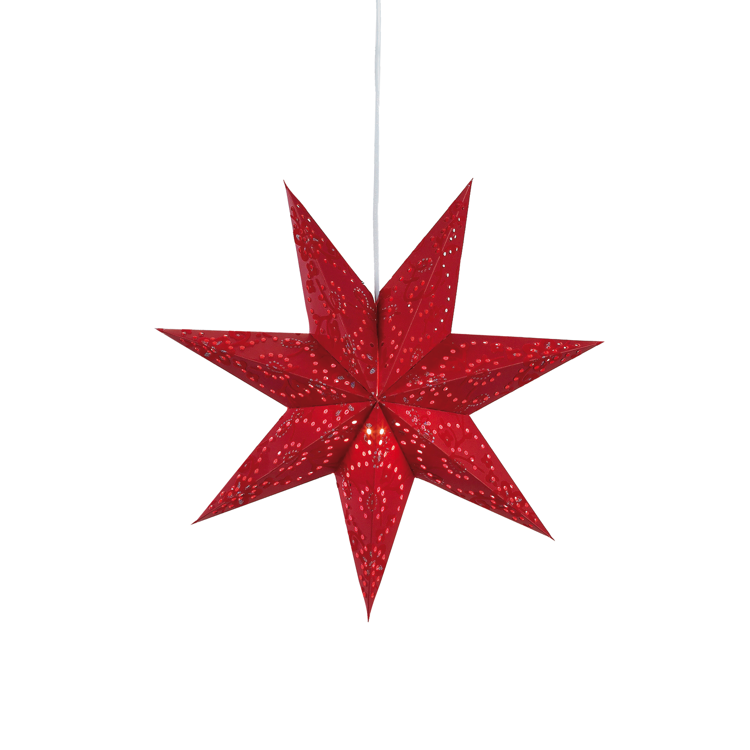 Gwiazda podswietlana aratorp 45cm wiszaca czerwona 82304748