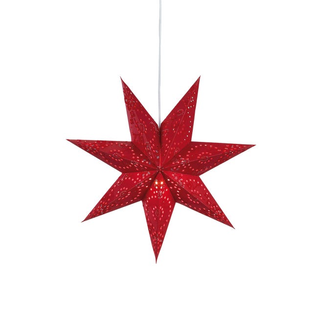 Gwiazda podswietlana aratorp 45cm wiszaca czerwona 82304748
