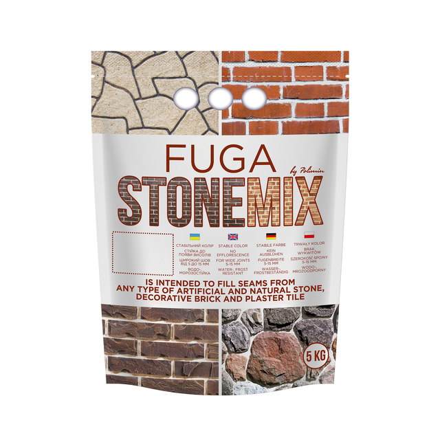 Fuga do kamienia Jasnoszara 5 kg STONEMIX