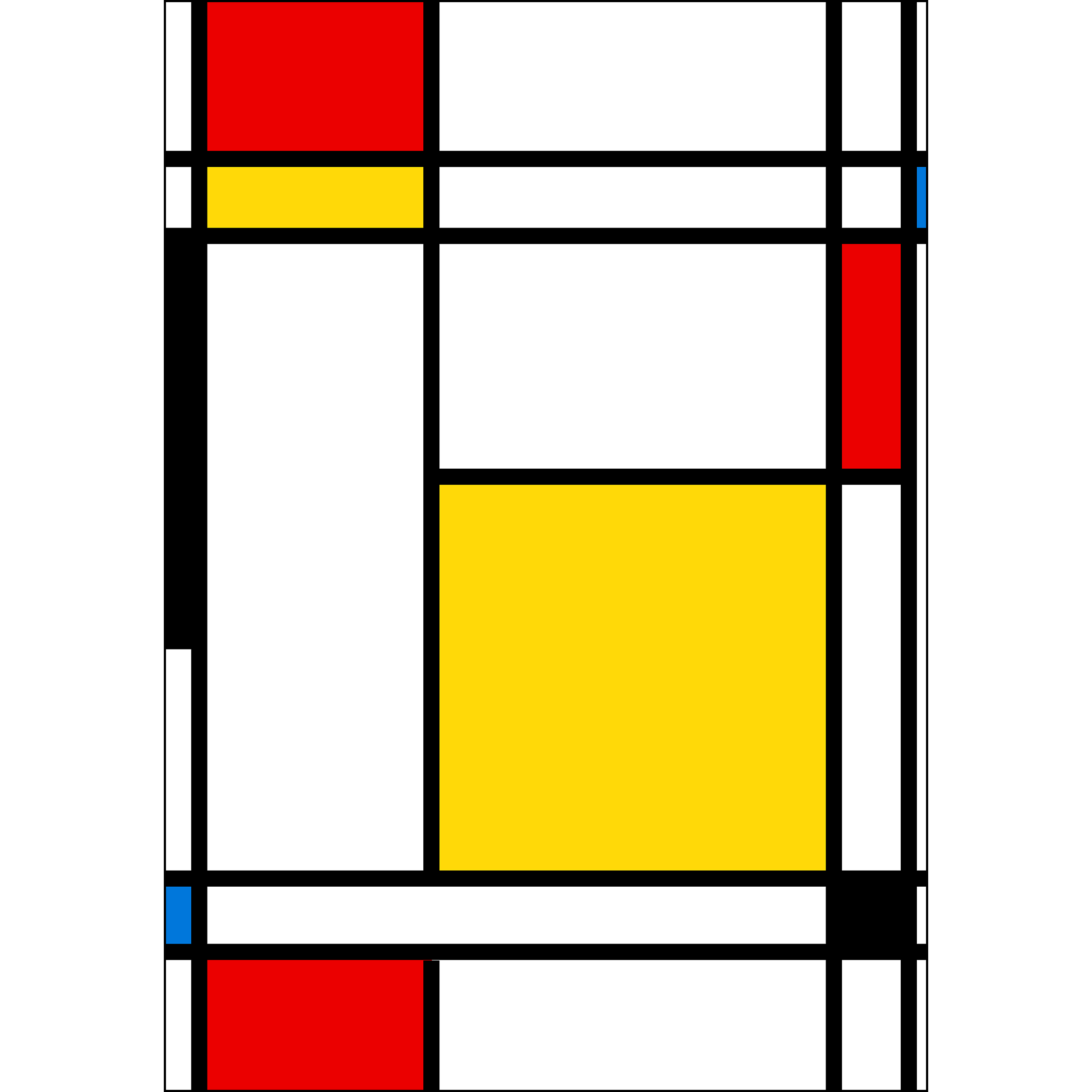 Kanwa Mondrian 70 x 100 cm