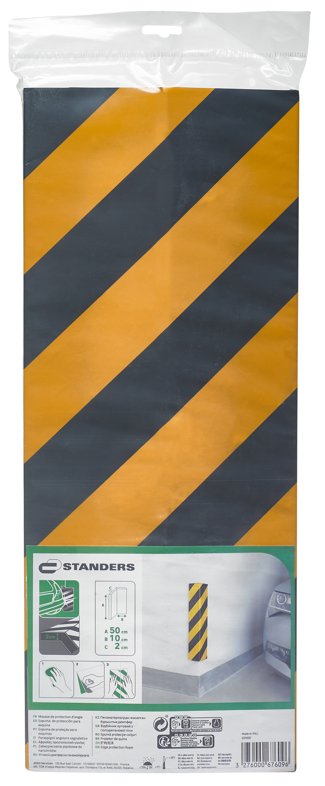 Odbojnik do garażu 50x10/10x2 cm pianka ochronna narożna Standers - 12