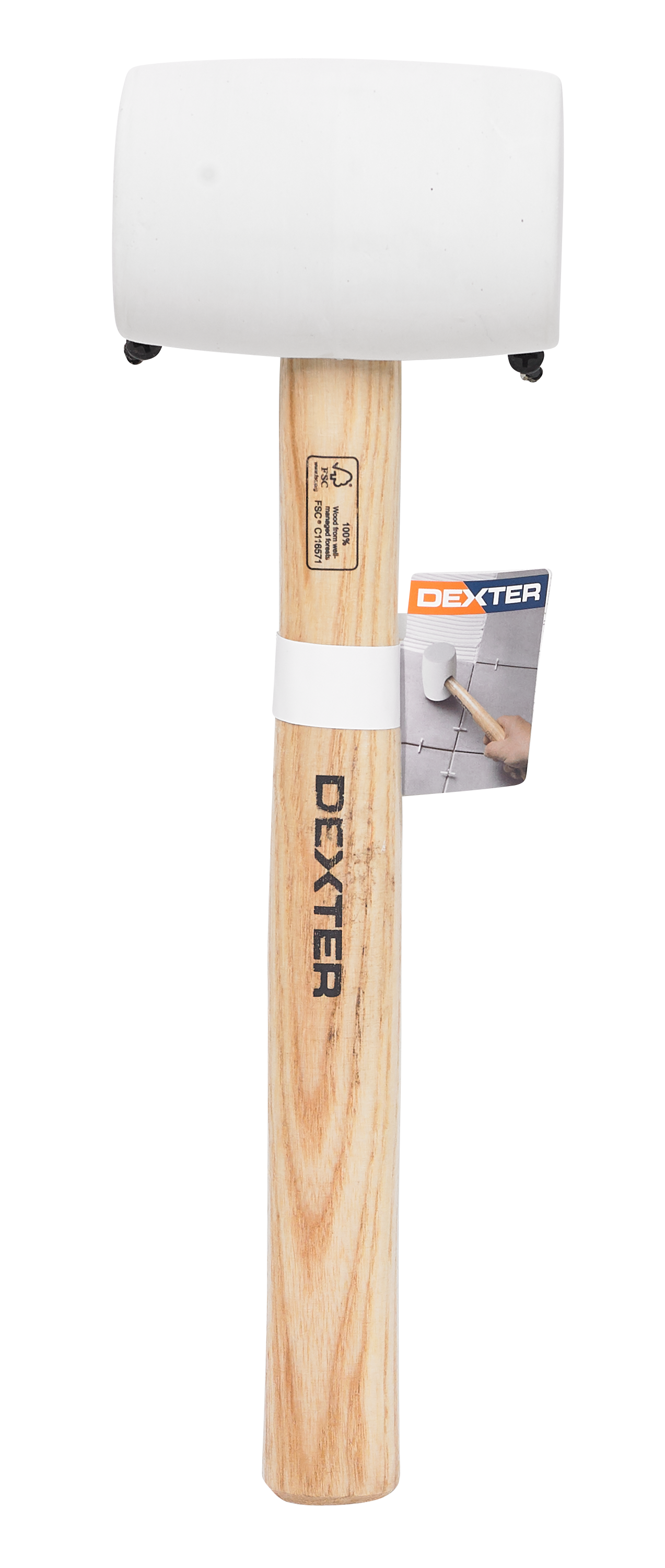 Młotek gumowy biały 450 g Dexter - 12