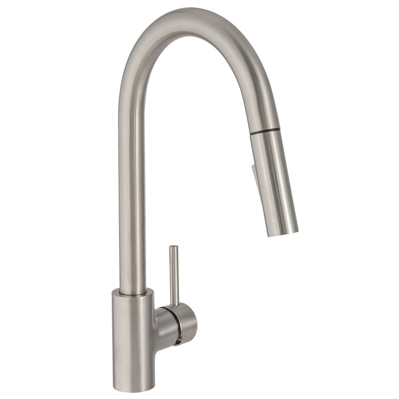 Bateria kuchenna z wyciąganą wylewką U 53 cm Lily Nikiel Delinia