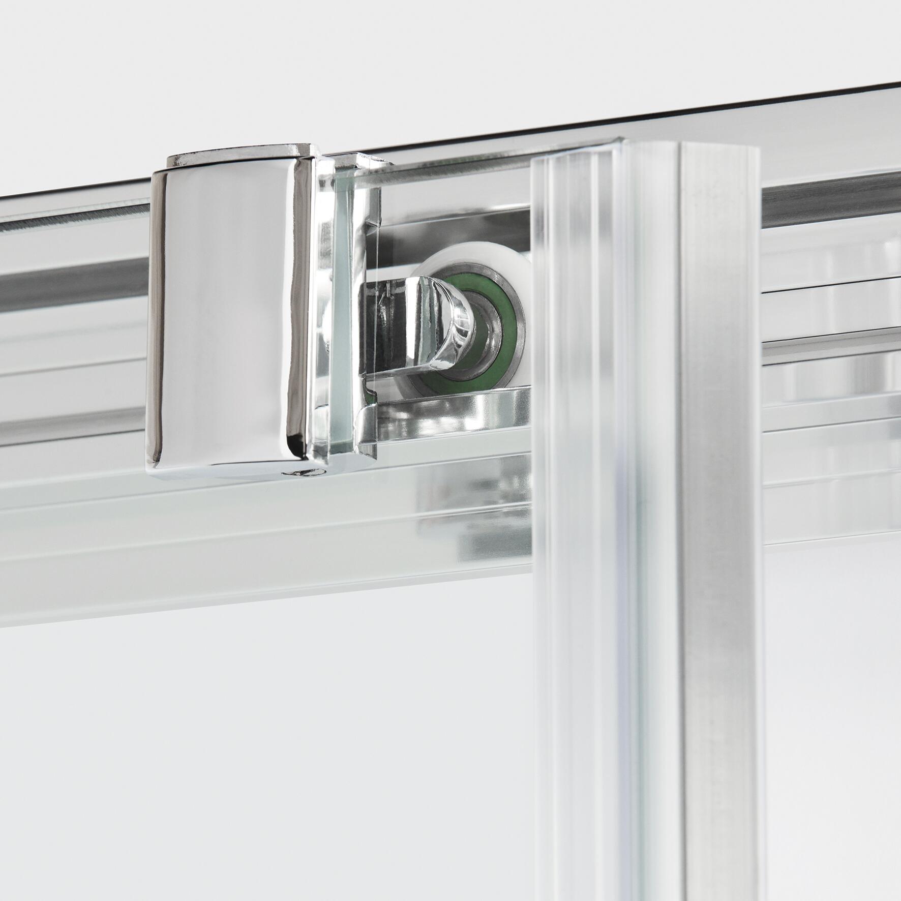 Porta doccia scorrevole L 145-150 cm x H 195 cm per nicchia in vetro trasparente SP. 8 mm, profilo lucido cromo, serie Namara - 5