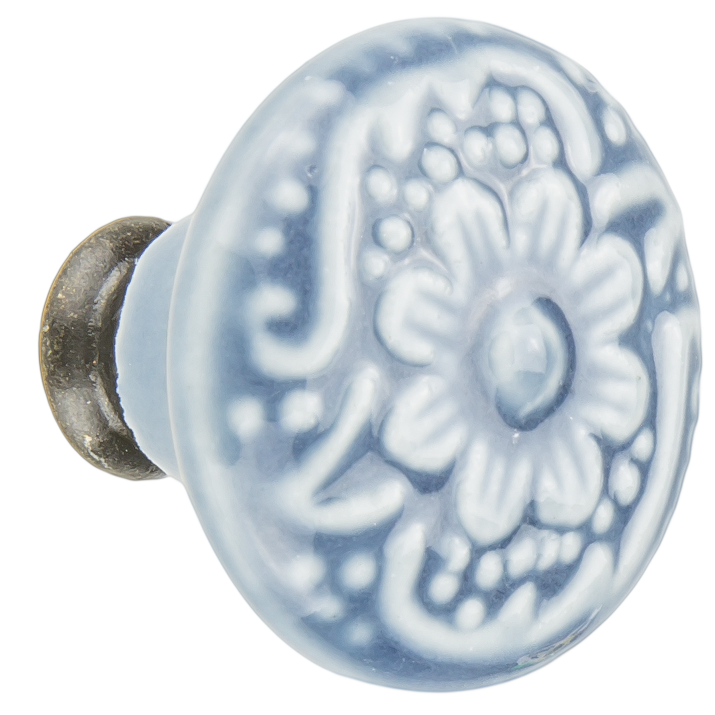 Gałka meblowa ceramiczna 35 mm niebieska Schaffner