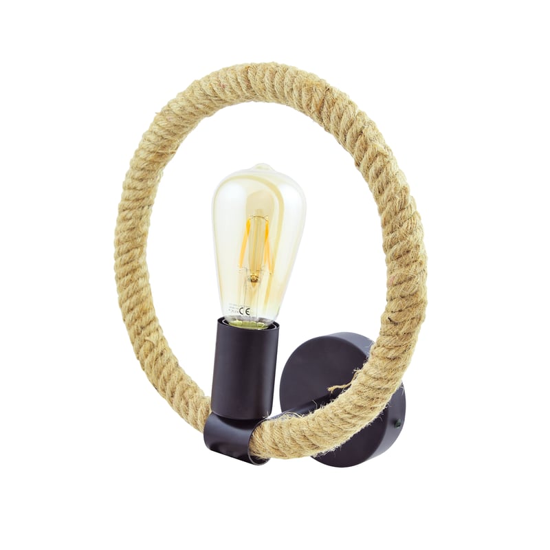 Kinkiet Rope Arthur czarny E27 Il Mio