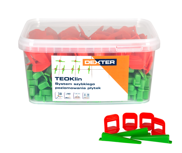 System poziomujący 50 szt. 1.6 mm Teoklin Dexter