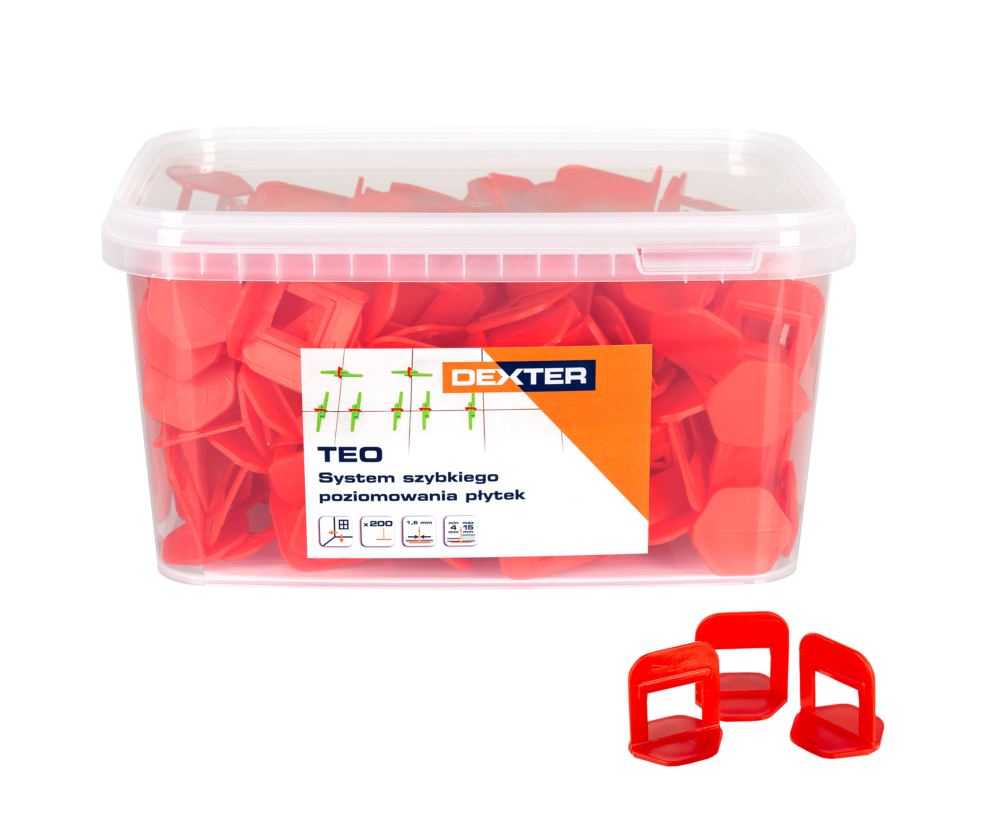 System poziomujący 200 SZT 1.6 MM TEOKLIN - 2