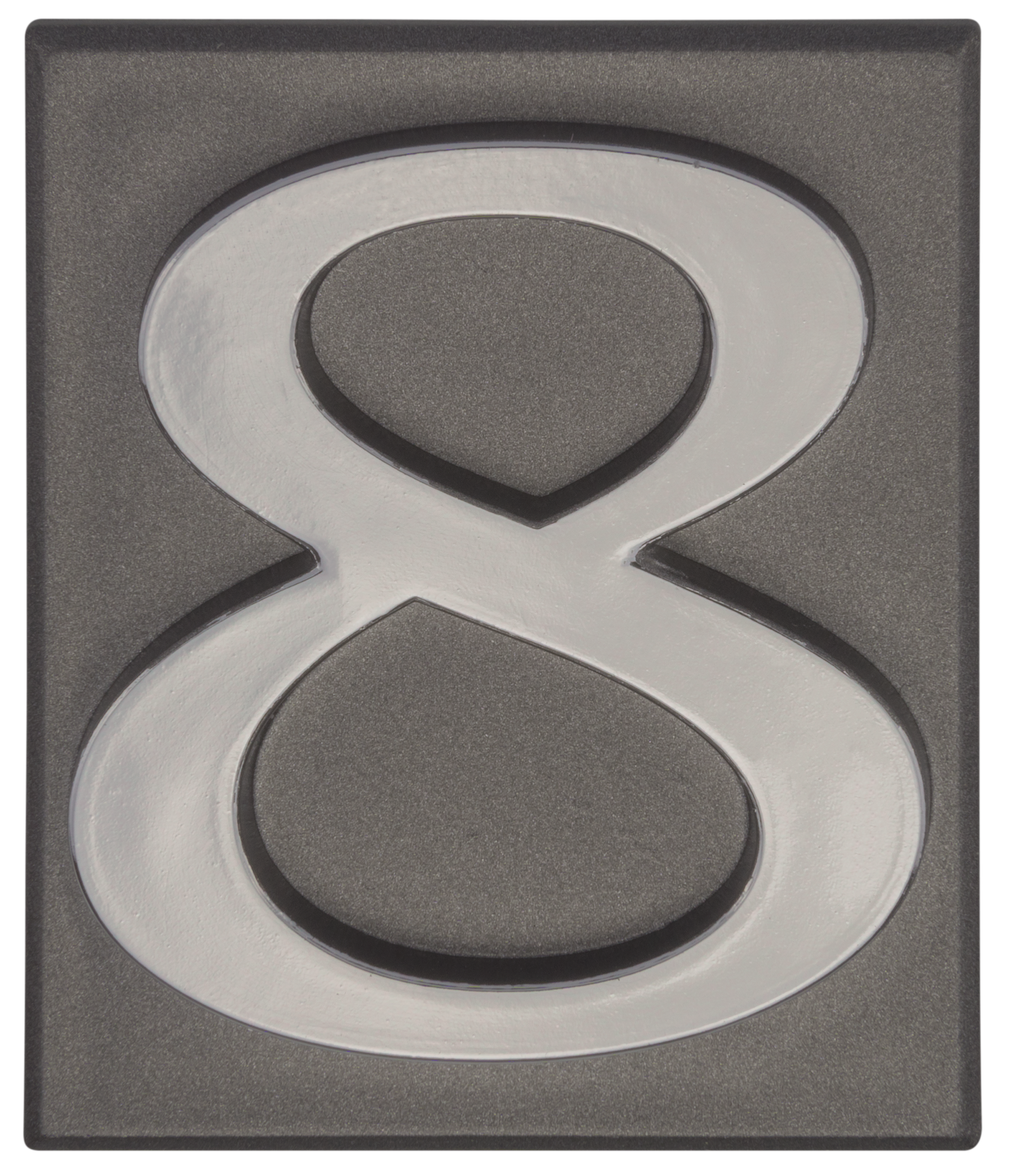 Cyfra 8 wys.5 cm plastikowa grafitowa