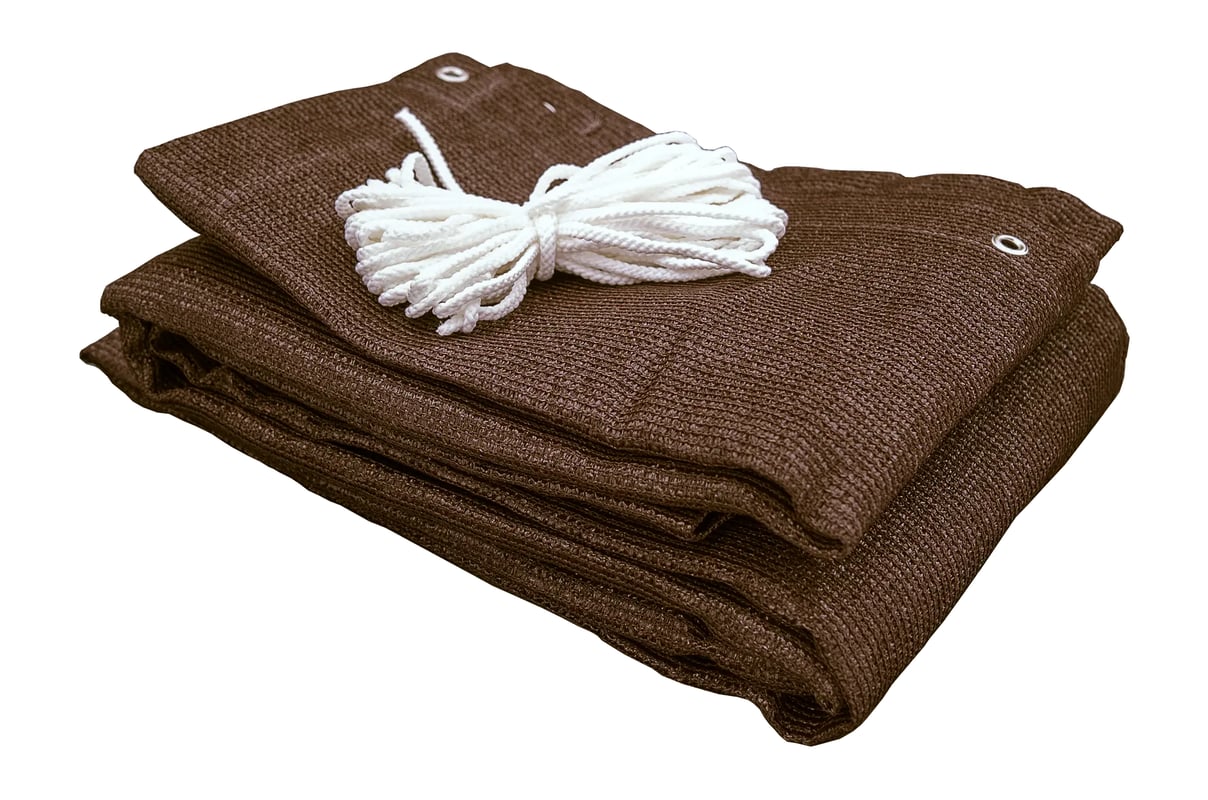 Osłona balkonowa oczkowana Deco 0.8x5 m 180g/m2 brąz Lustan