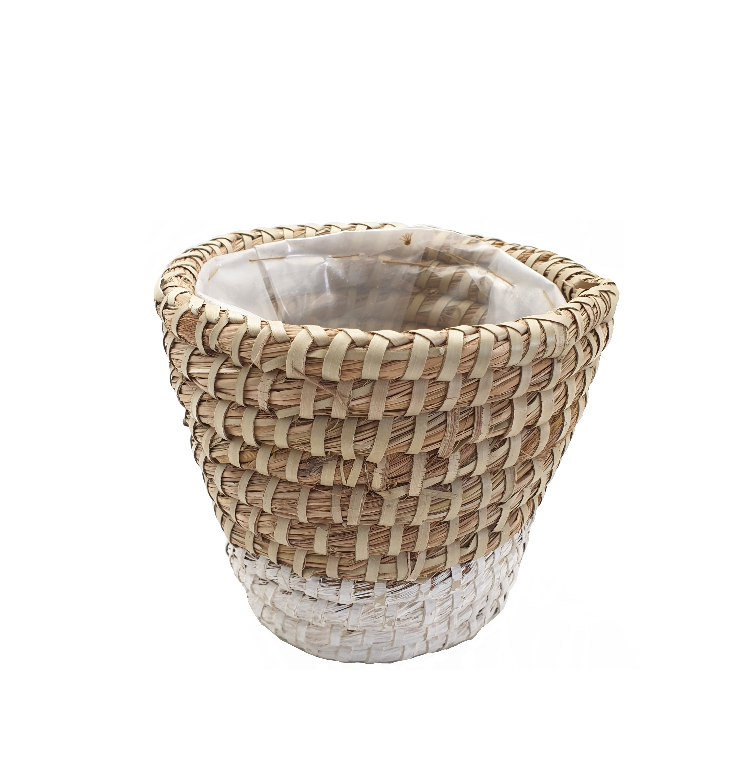 Osłonka doniczki koszyk Moroccan 14,5cm naturalny biały