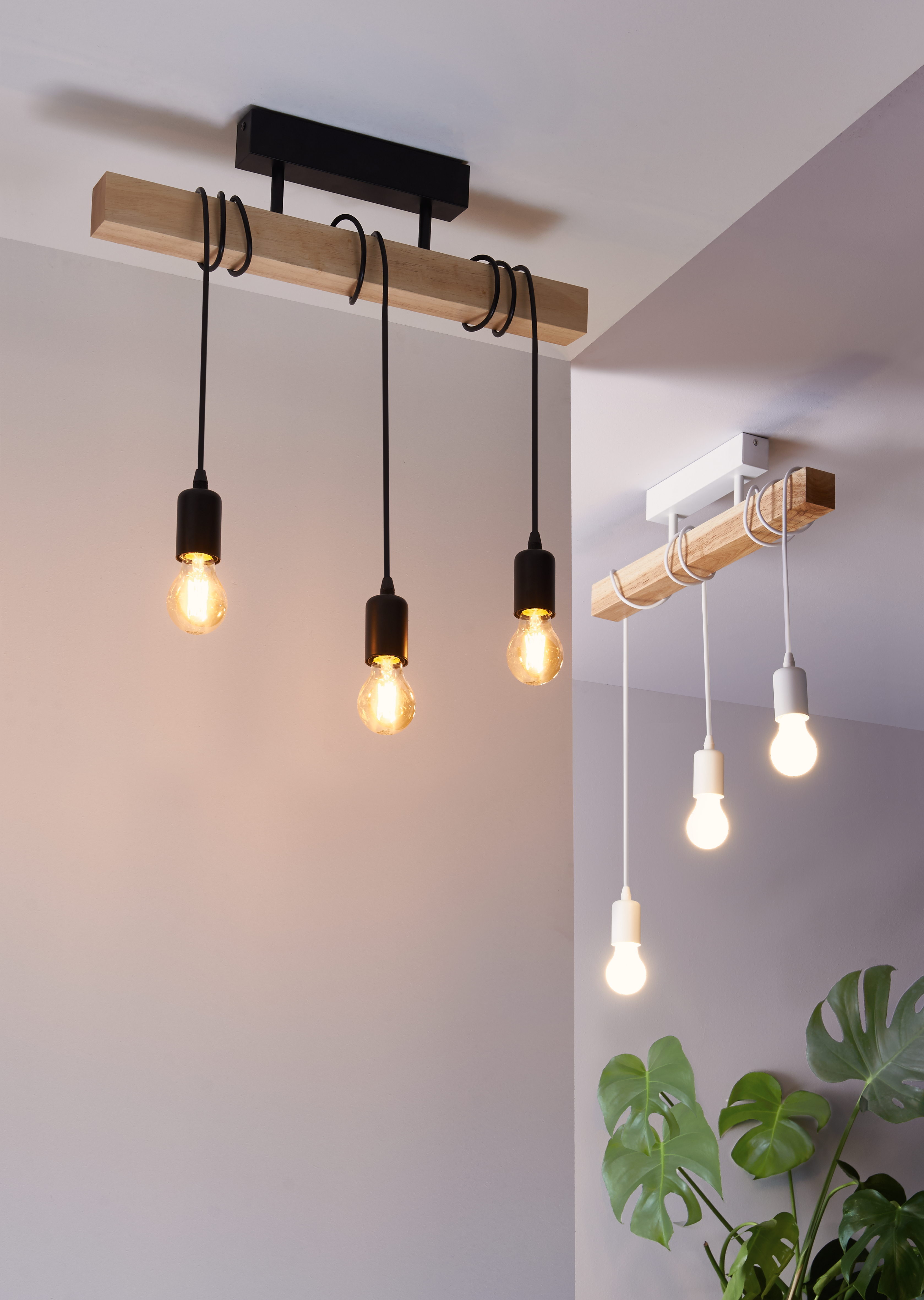 Lampa wisząca Townshend czarny 3 x E27 Eglo - 5