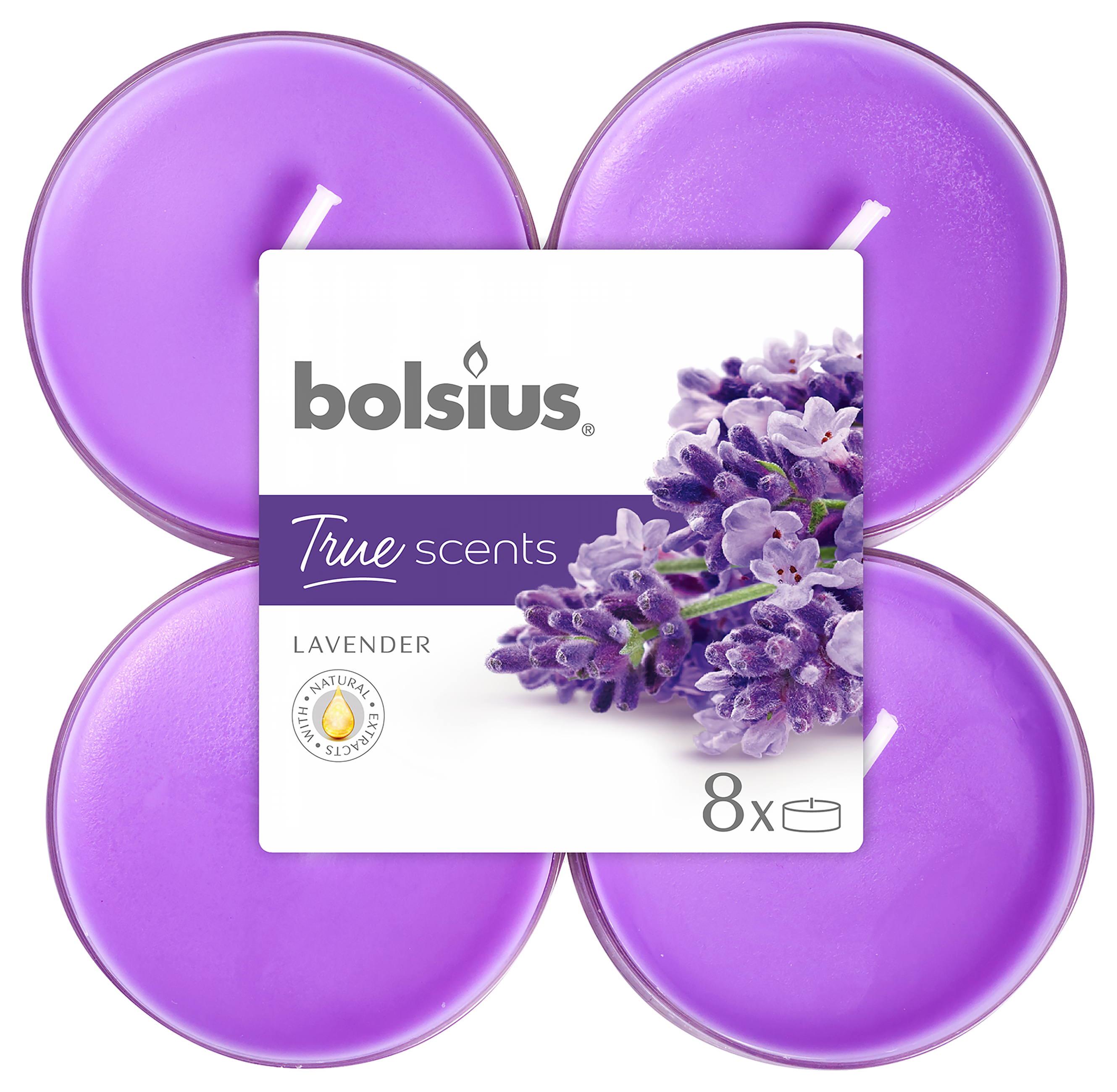 Tealight BOLSIUS  essenza lavanda  Ø 11.5 cm H 4.6 cm, 8 pezzi - 7