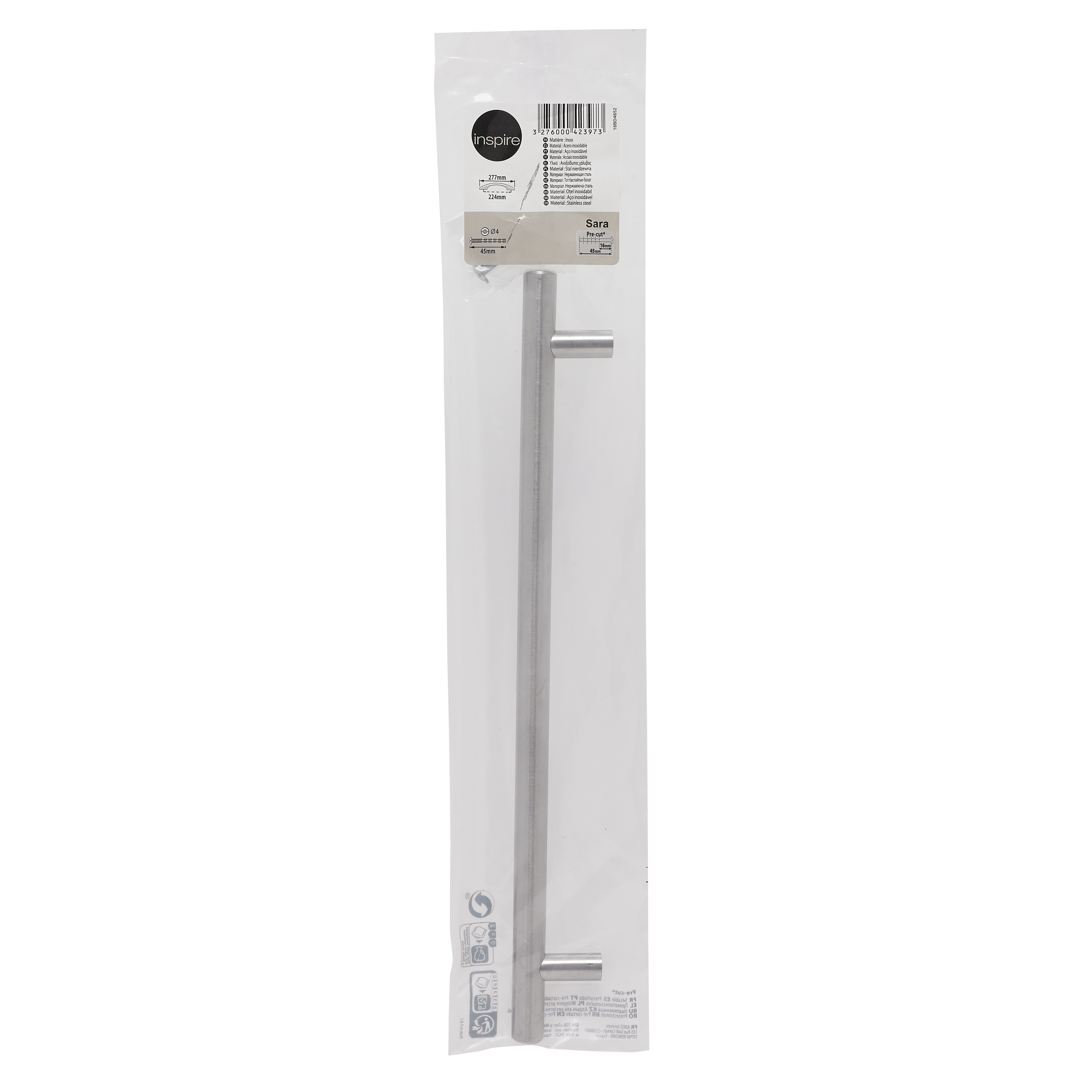 Puxador para móvel INSPIRE SARA INOX 224MM - 3