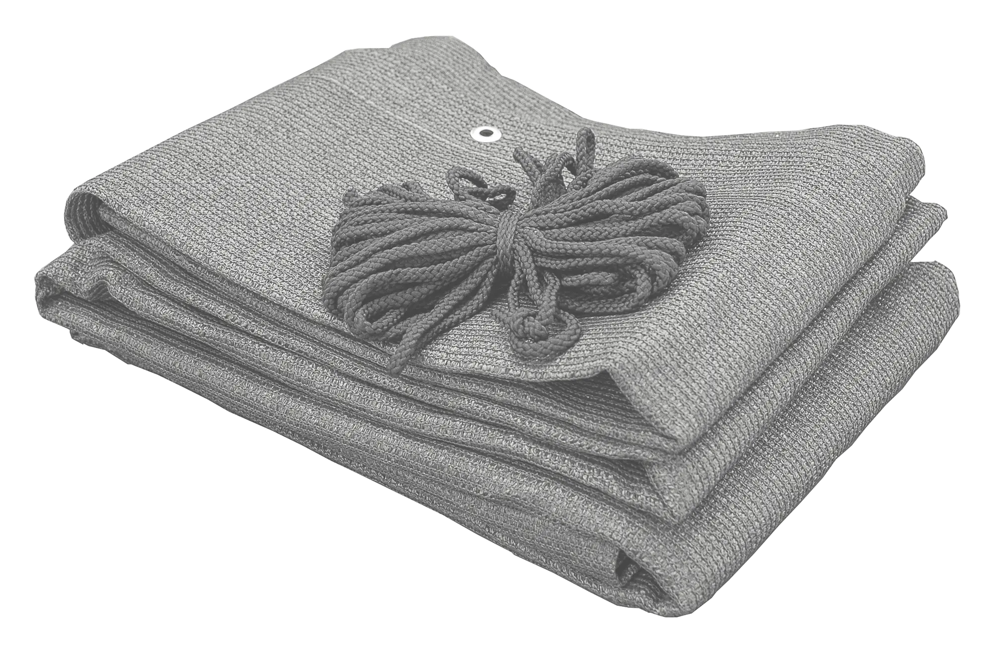 Osłona balkonowa oczkowana Deco 0.8x5 m 180g/m2 szara Lustan