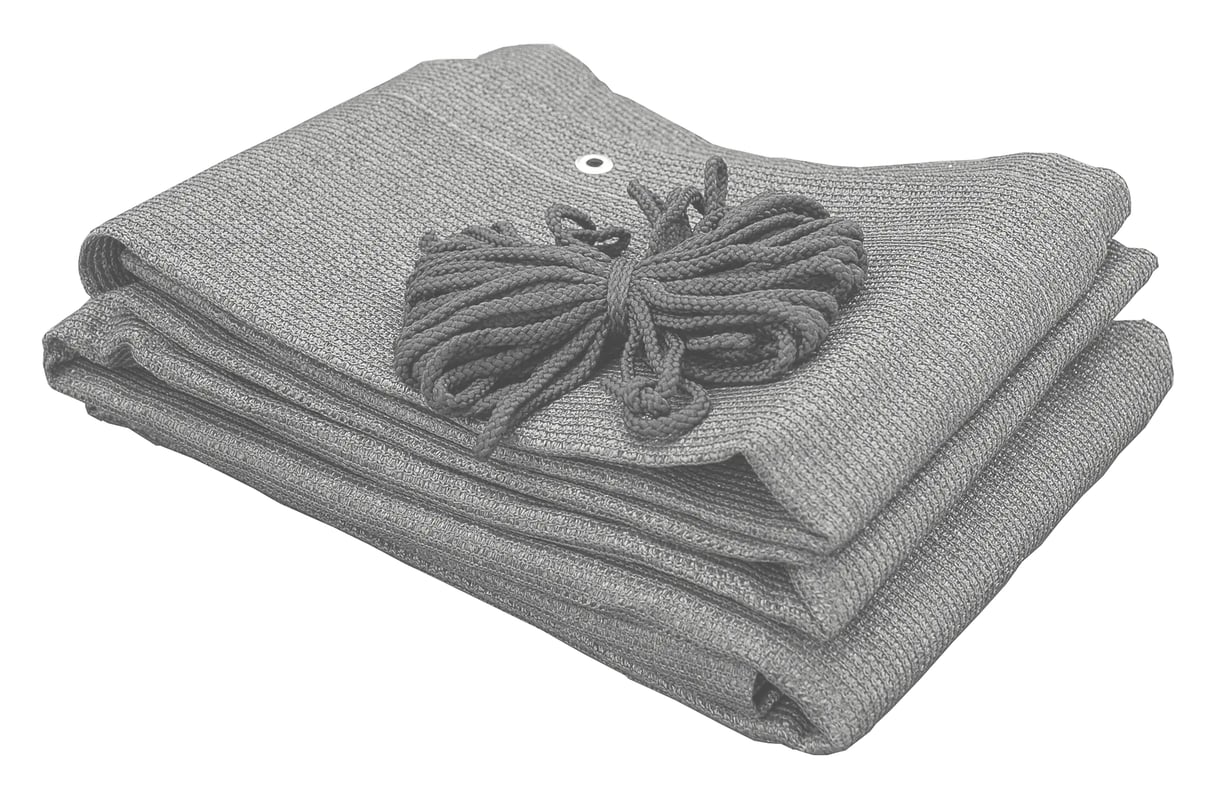 Osłona balkonowa oczkowana Deco 0.8x5 m 180g/m2 szara Lustan