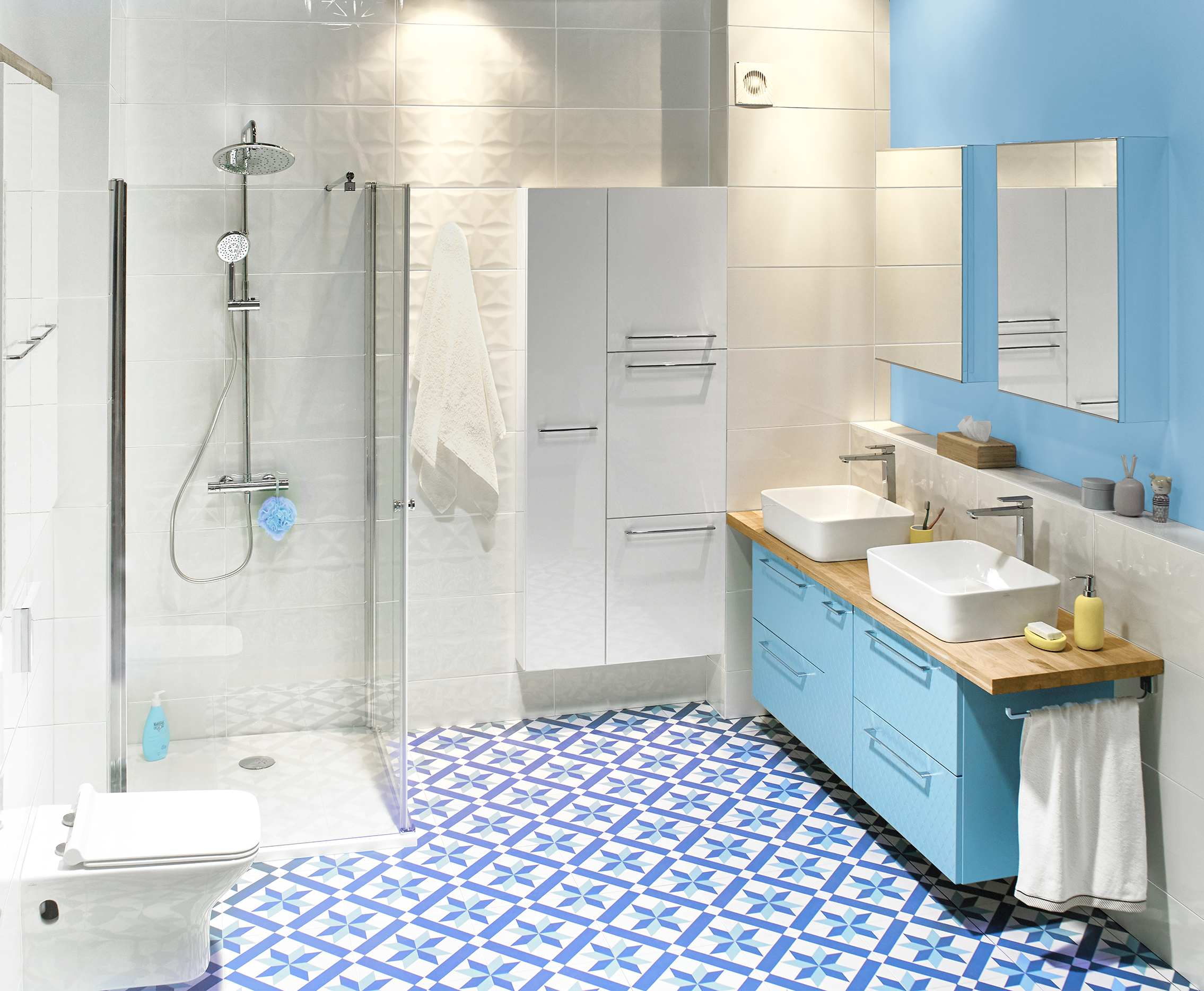 Bateria umywalkowa wysoka chrom Saxon Omnires - 4