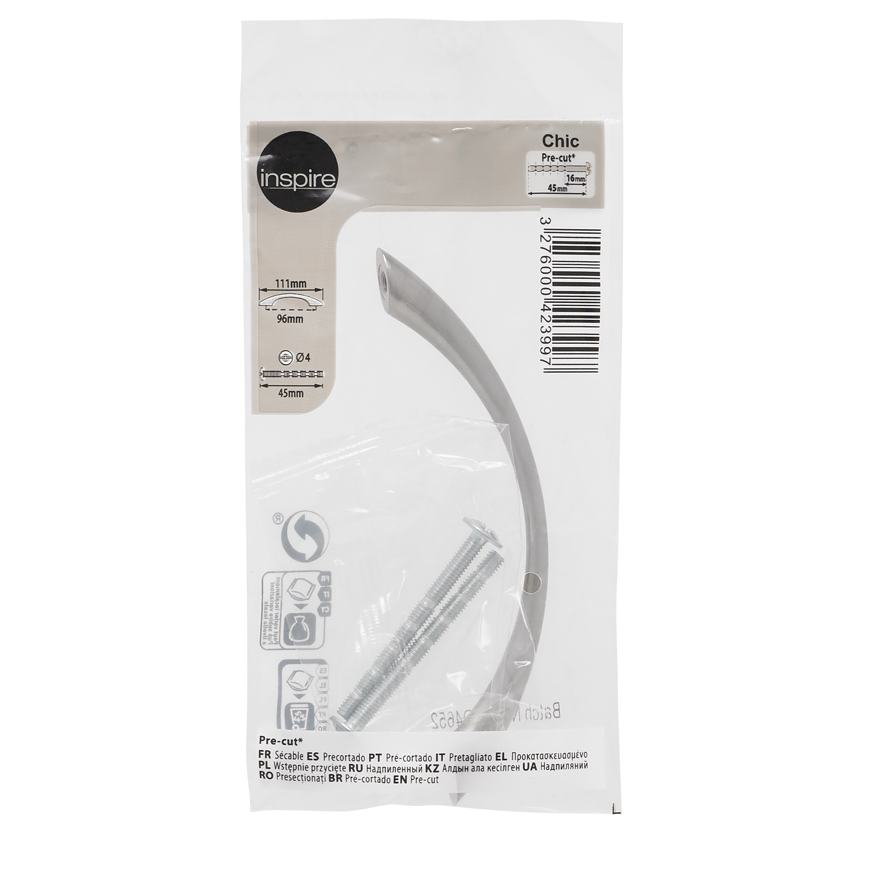Uchwyt meblowy Chic 96 mm nikiel Inspire - 7