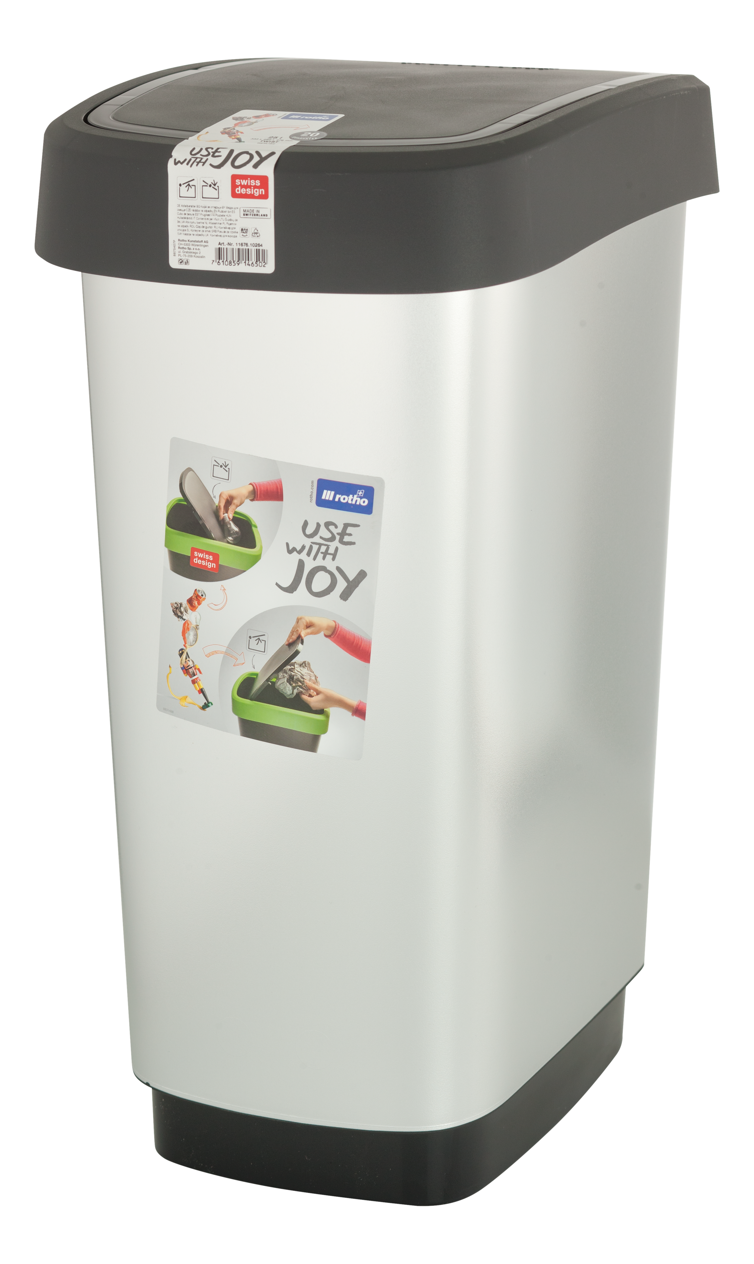 Kosz na śmieci Twist 50 l Rotho - 6