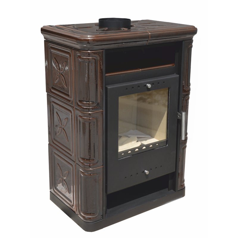 Piec kominkowy Arta 6 kW brązowy Nordflam