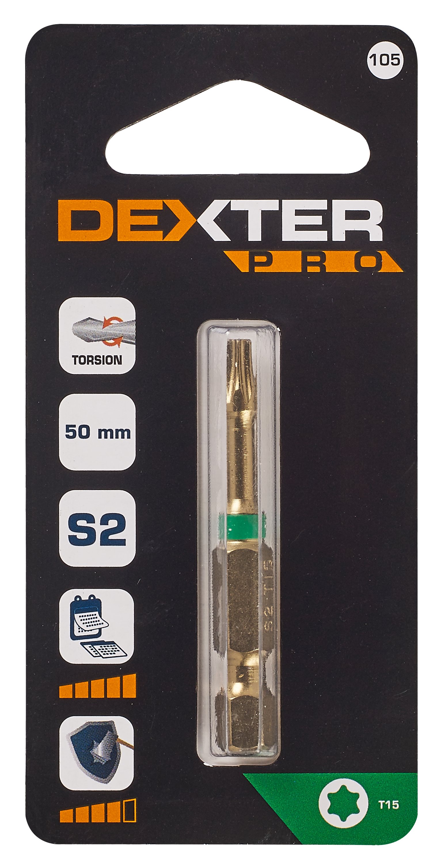 Bit skrętny T15 50 mm DEXTER PRO - 5