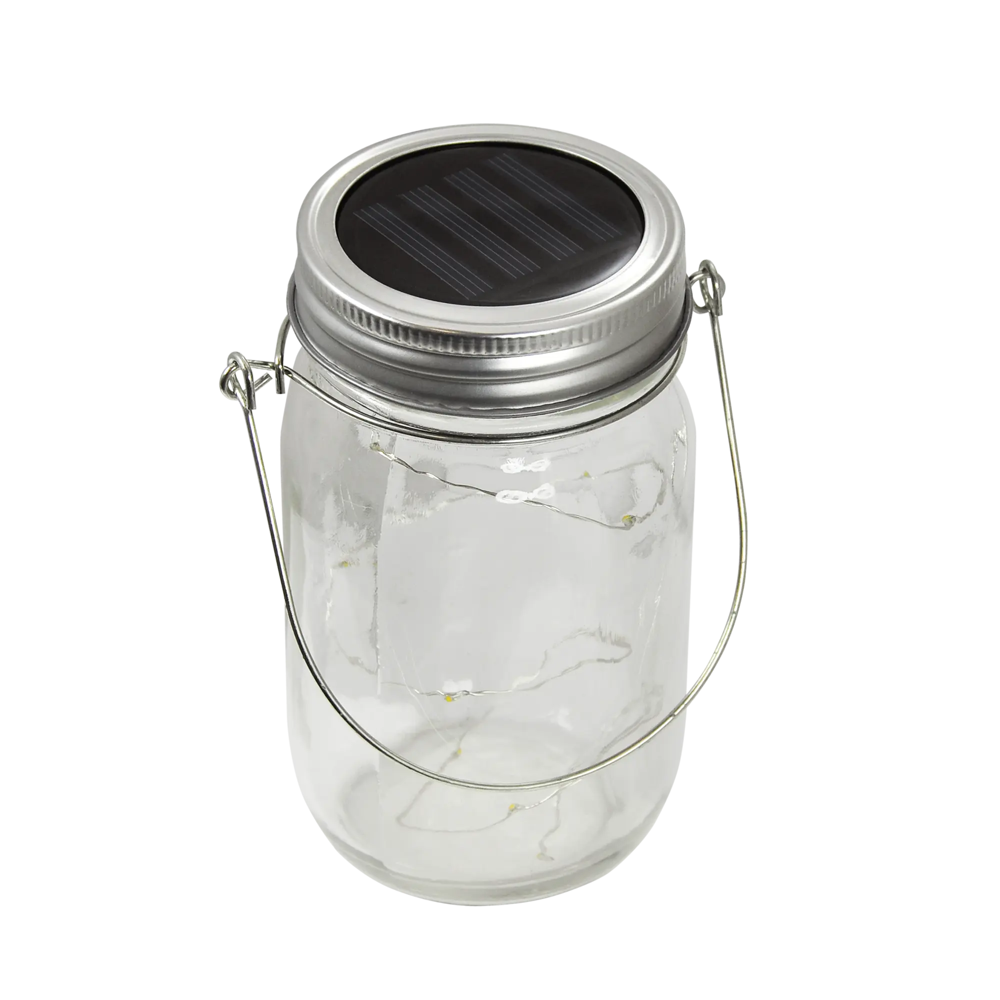 Lampka solarna SŁOIK z metalowym uchwytem IP44 POLUX