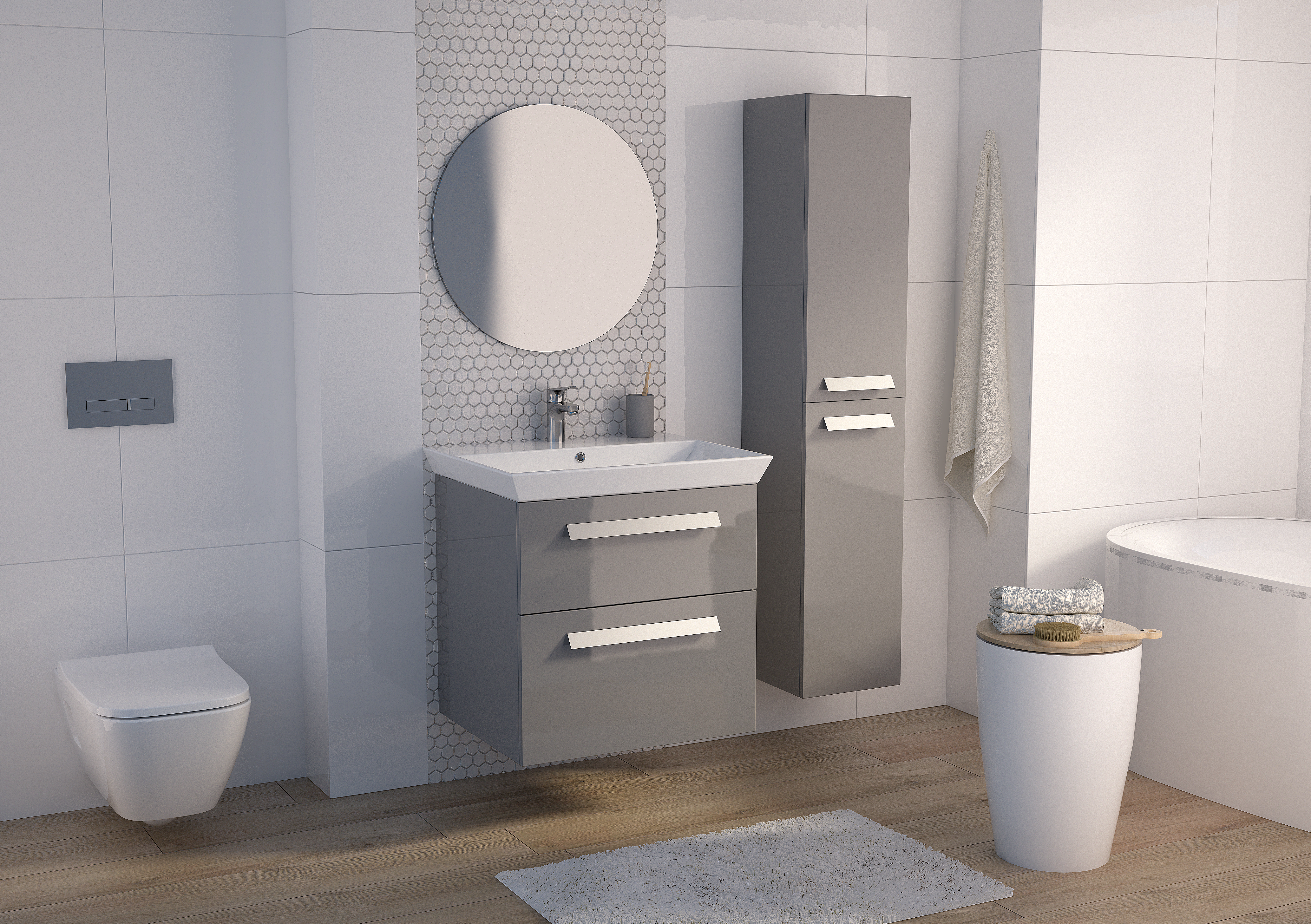 Lustro bez oświetlenia BULAJ 60 x 60 cm SENSEA - 7