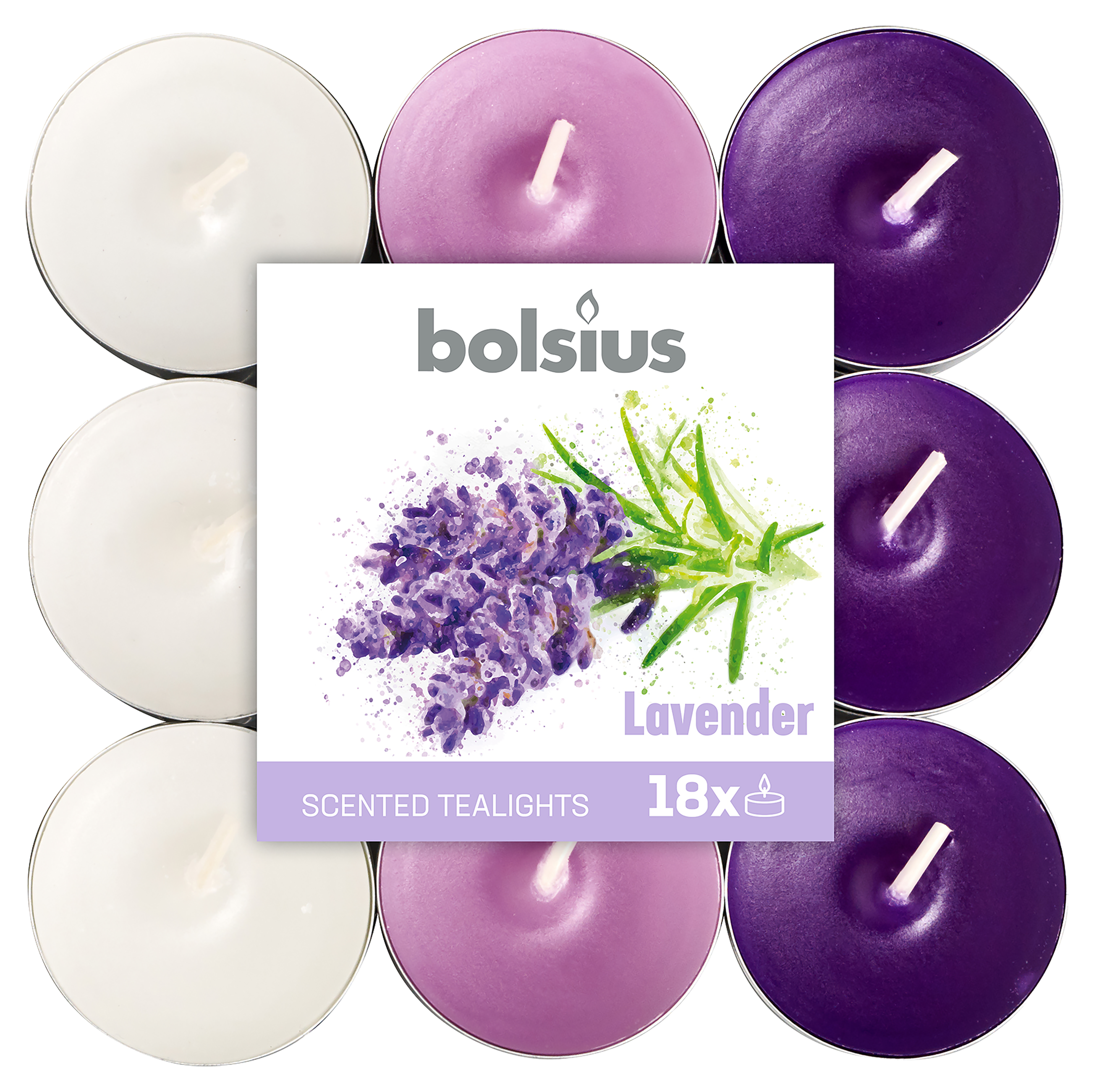 Tealight BOLSIUS  essenza lavanda  Ø 3.8 cm H 3 cm, 18 pezzi - 4