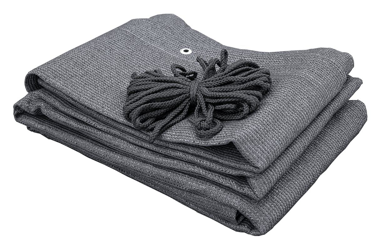 Osłona balkonowa oczkowana Deco 0.8x5 m 180g/m2 grafit Lustan