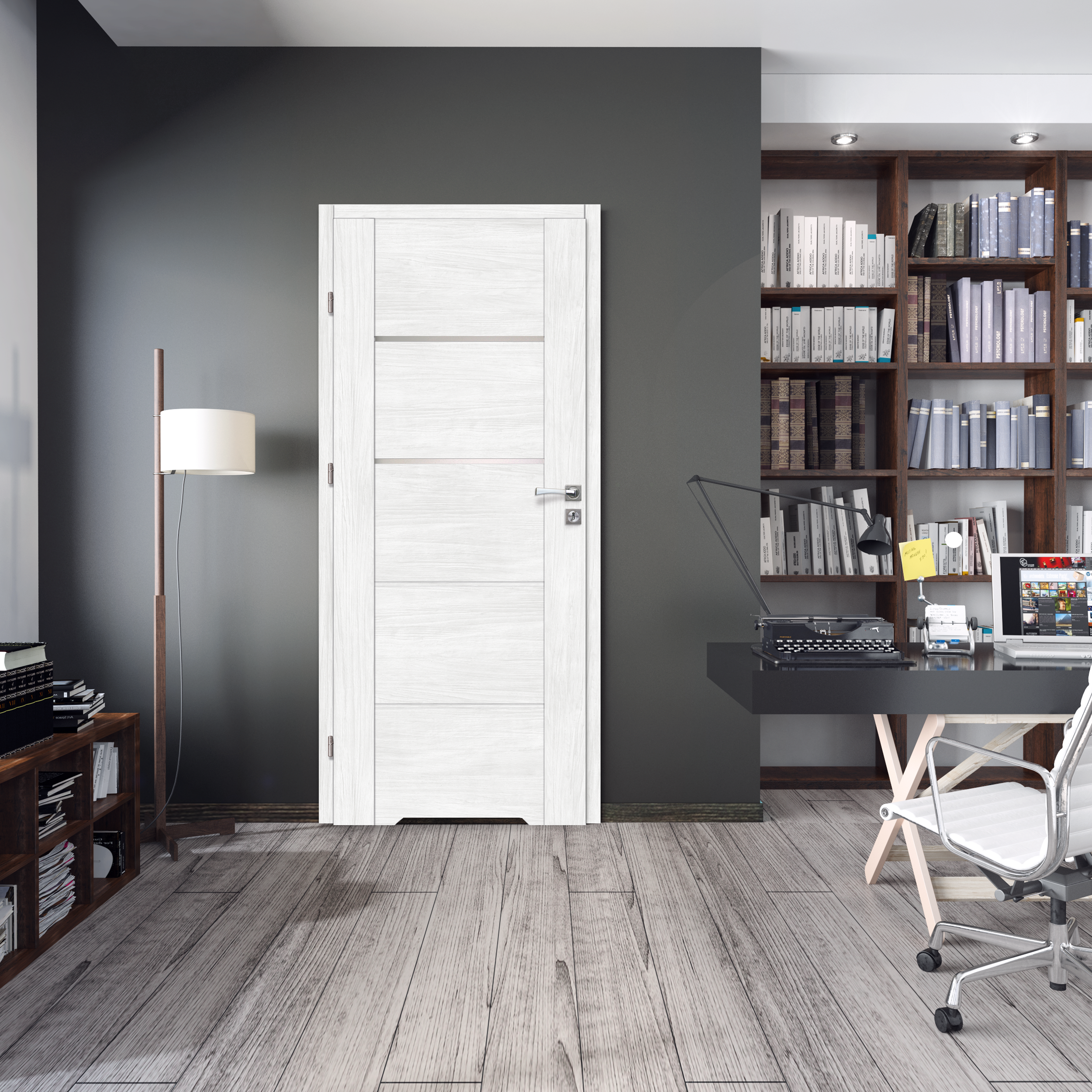 Drzwi wewnętrzne łazienkowe z podcięciem wentylacyjnym Malibu Bianco 80 Lewe Artens - 2