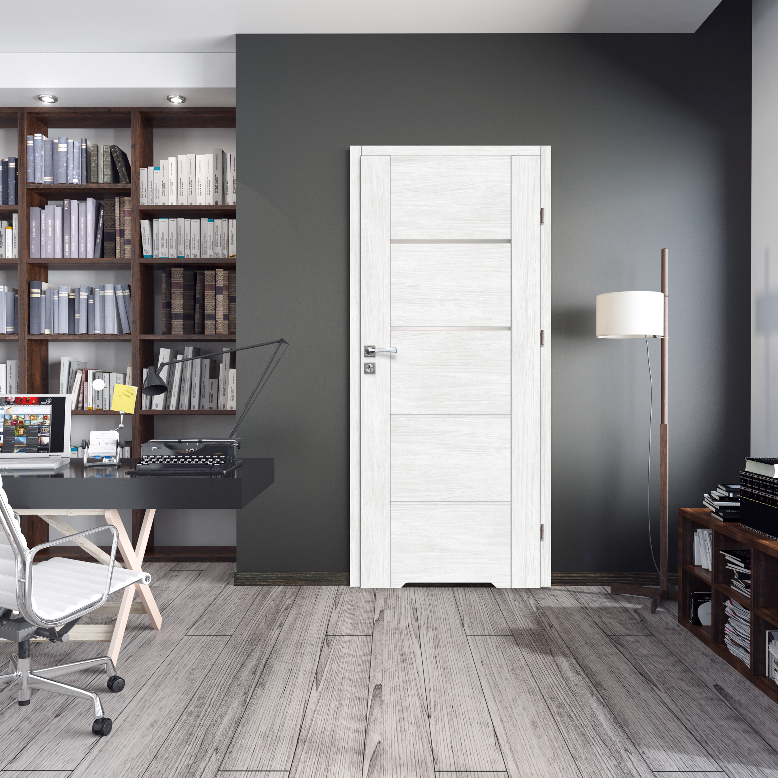 Drzwi wewnętrzne łazienkowe z podcięciem wentylacyjnym Malibu Bianco 80 Prawe Artens - 2