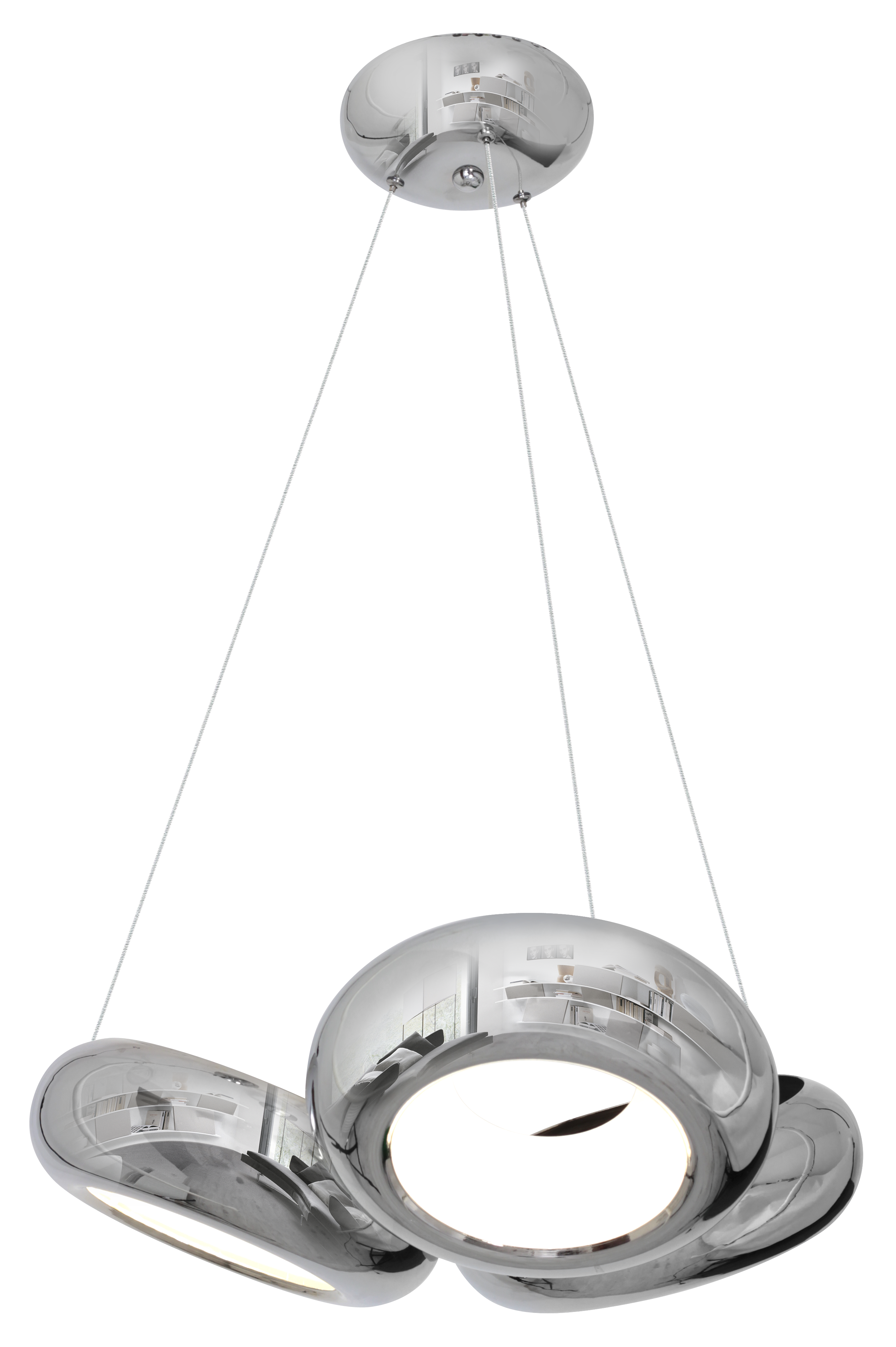 Lampa wisząca Mercurio chrom 3 x LED Eko-Light