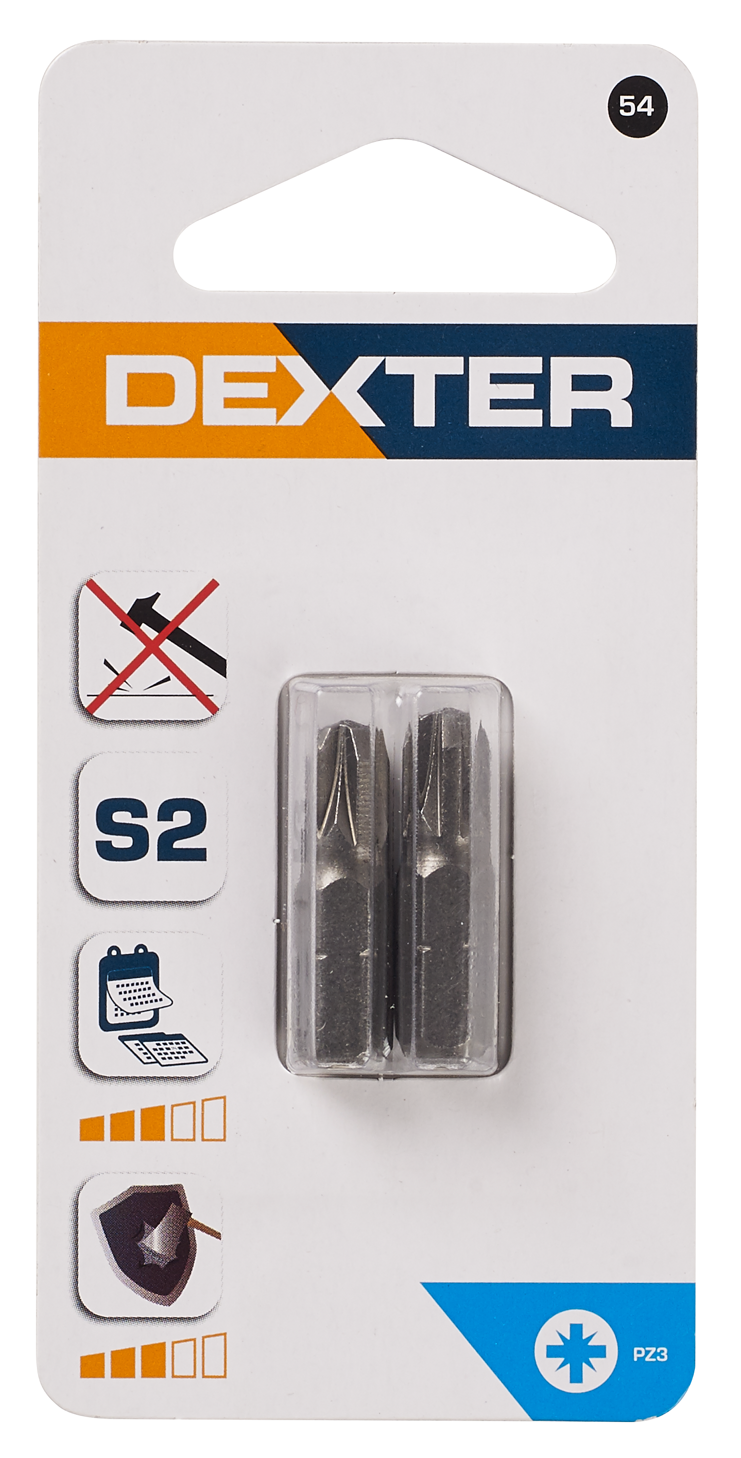 Punta de destornillador DEXTER pz3 + l.corta (hasta 25 mm)mm - 4