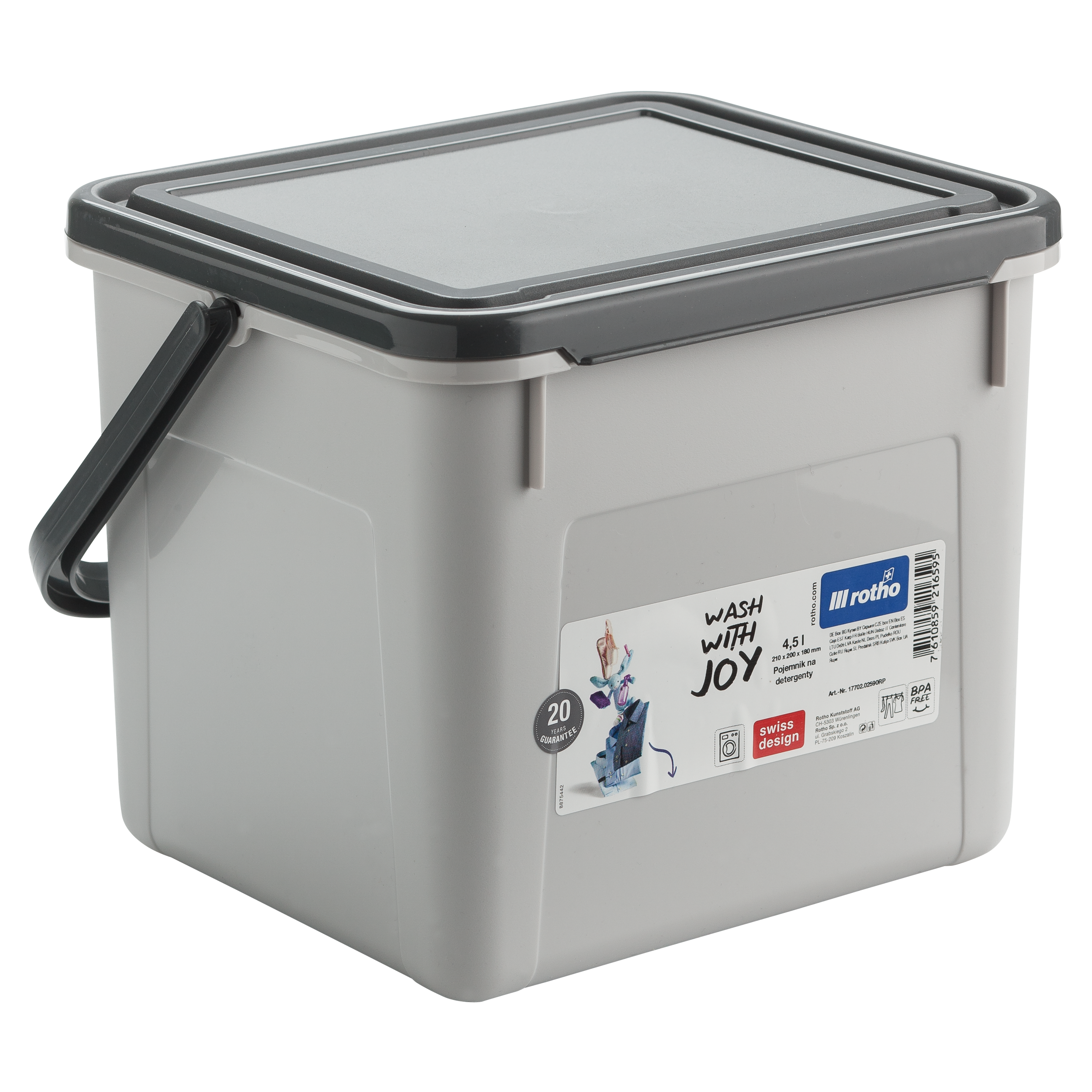 Pojemnik na proszek do prania Basic 4.5L Rotho