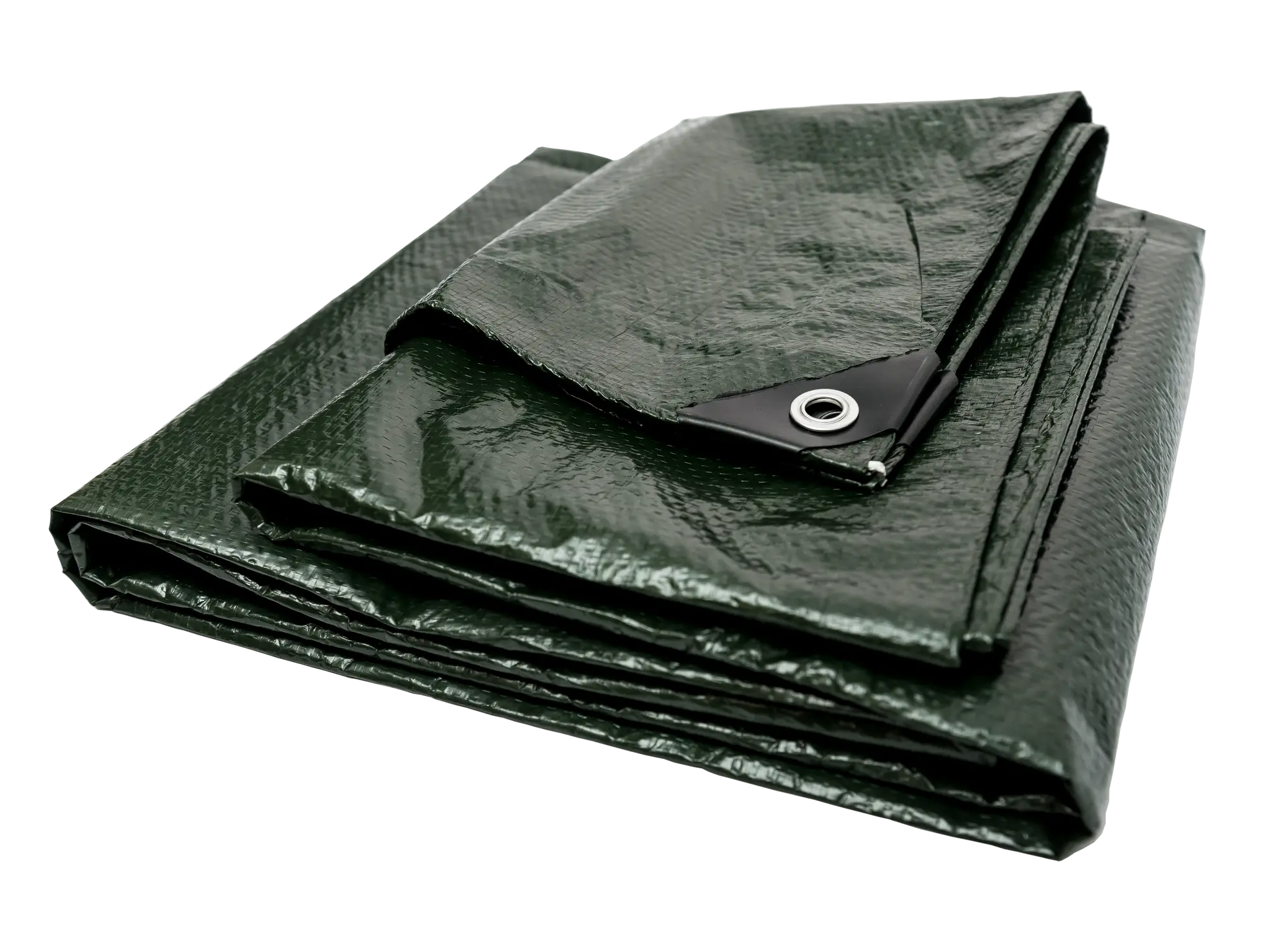 Plandeka ochronna PE 4x5 m 70 g/m2 zielono-niebieska z oczkami