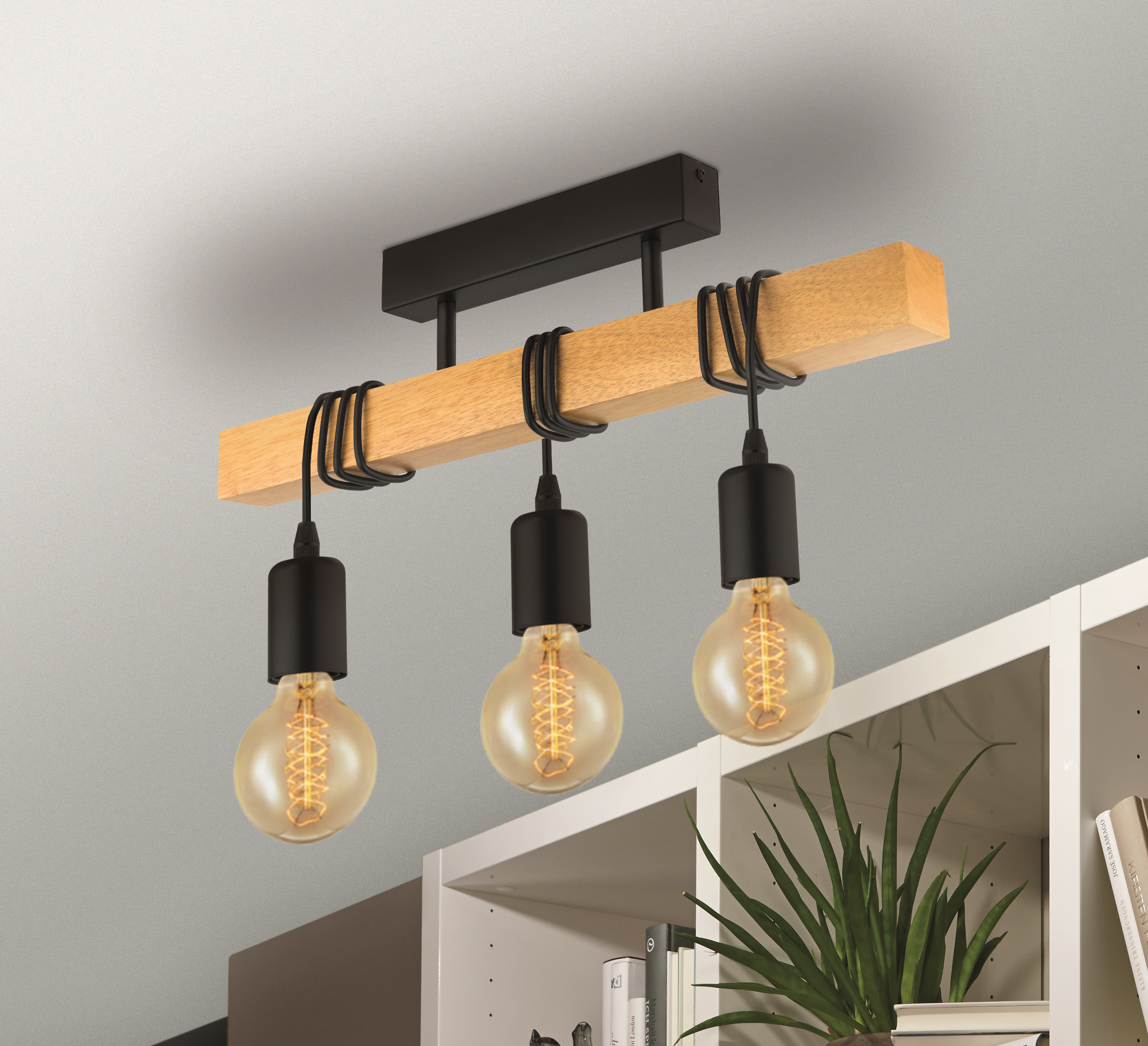 Lampa wisząca Townshend czarny 3 x E27 Eglo - 4