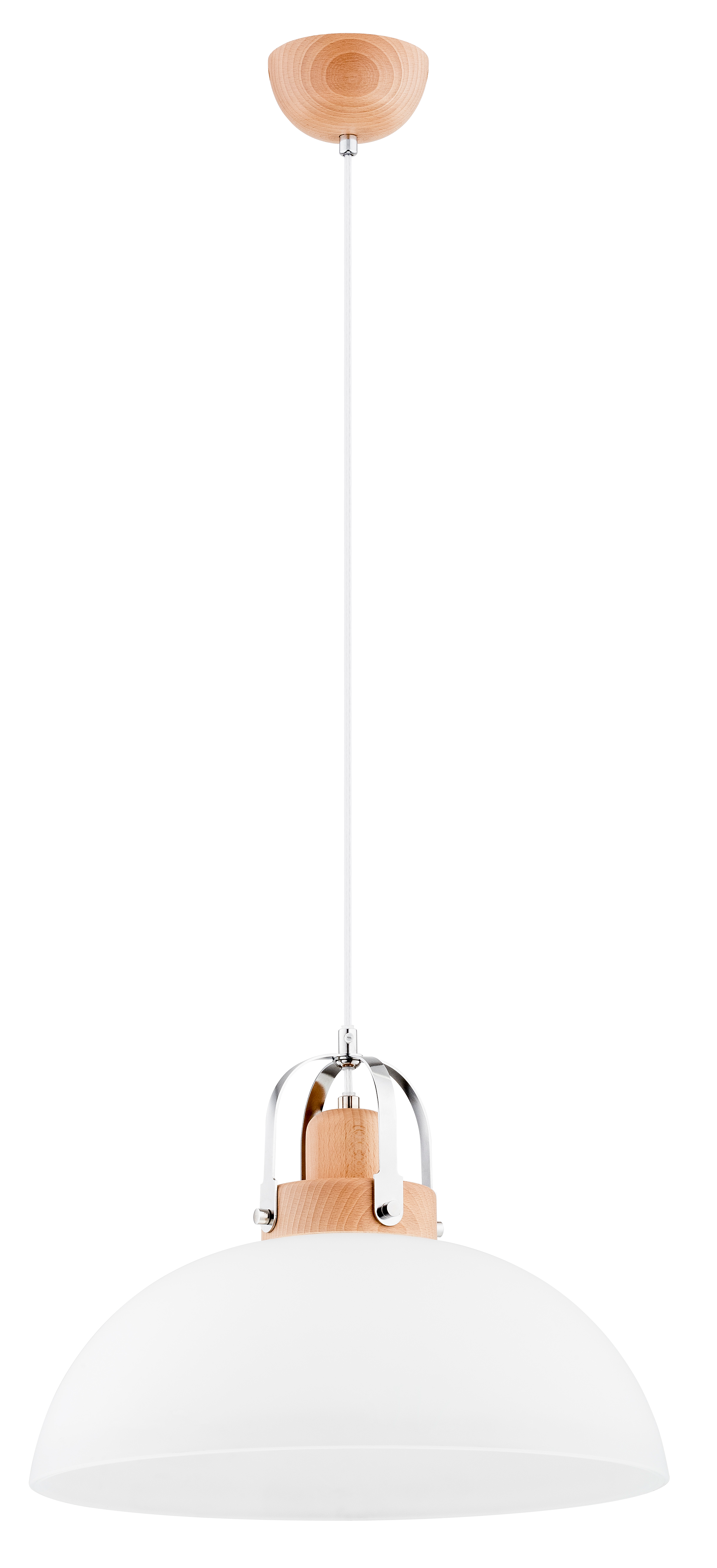 Lampa wisząca Eclat biało-srebrna E27 Alfa