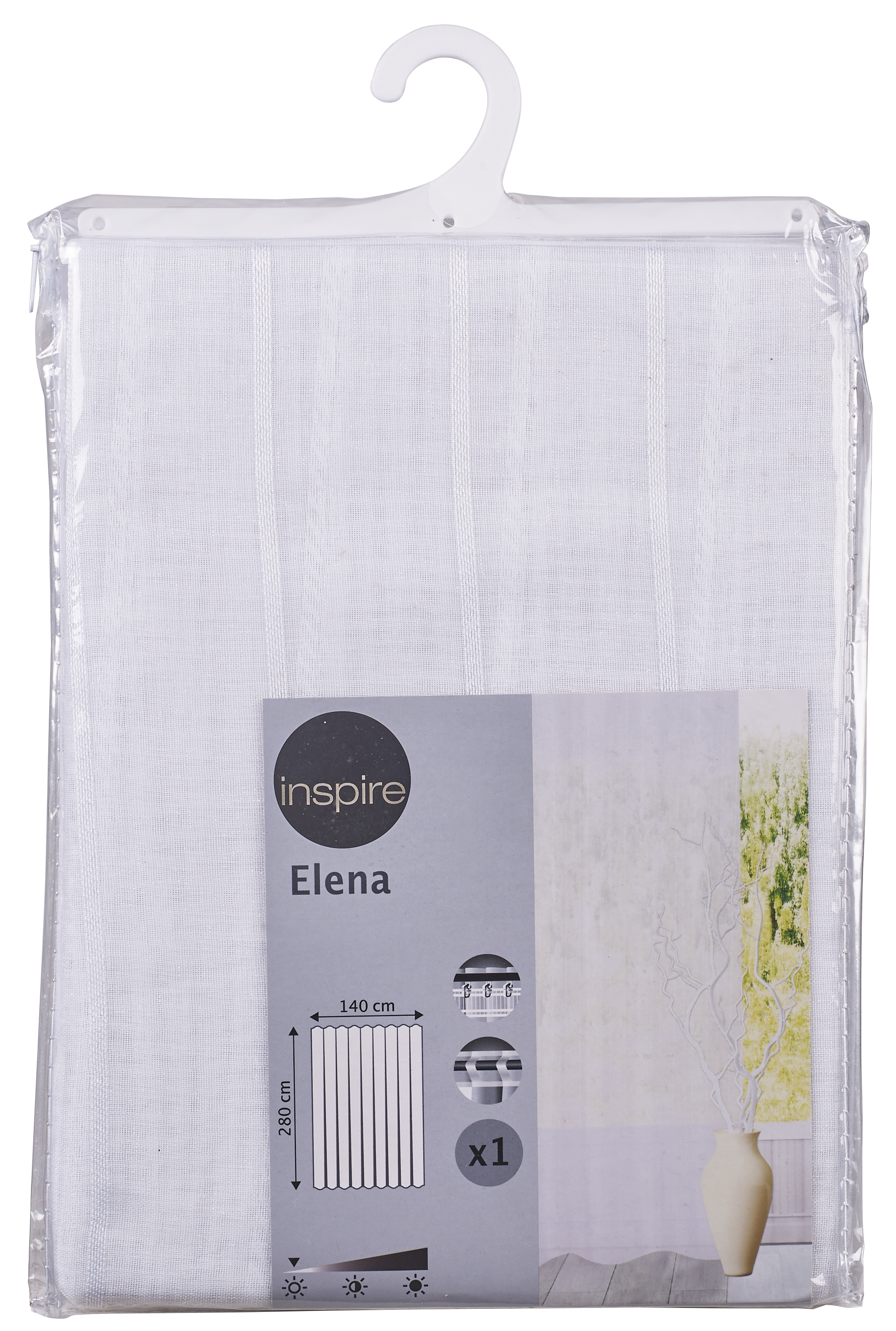 Firana na taśmie Elena 140 x 280 cm biała Inspire - 6