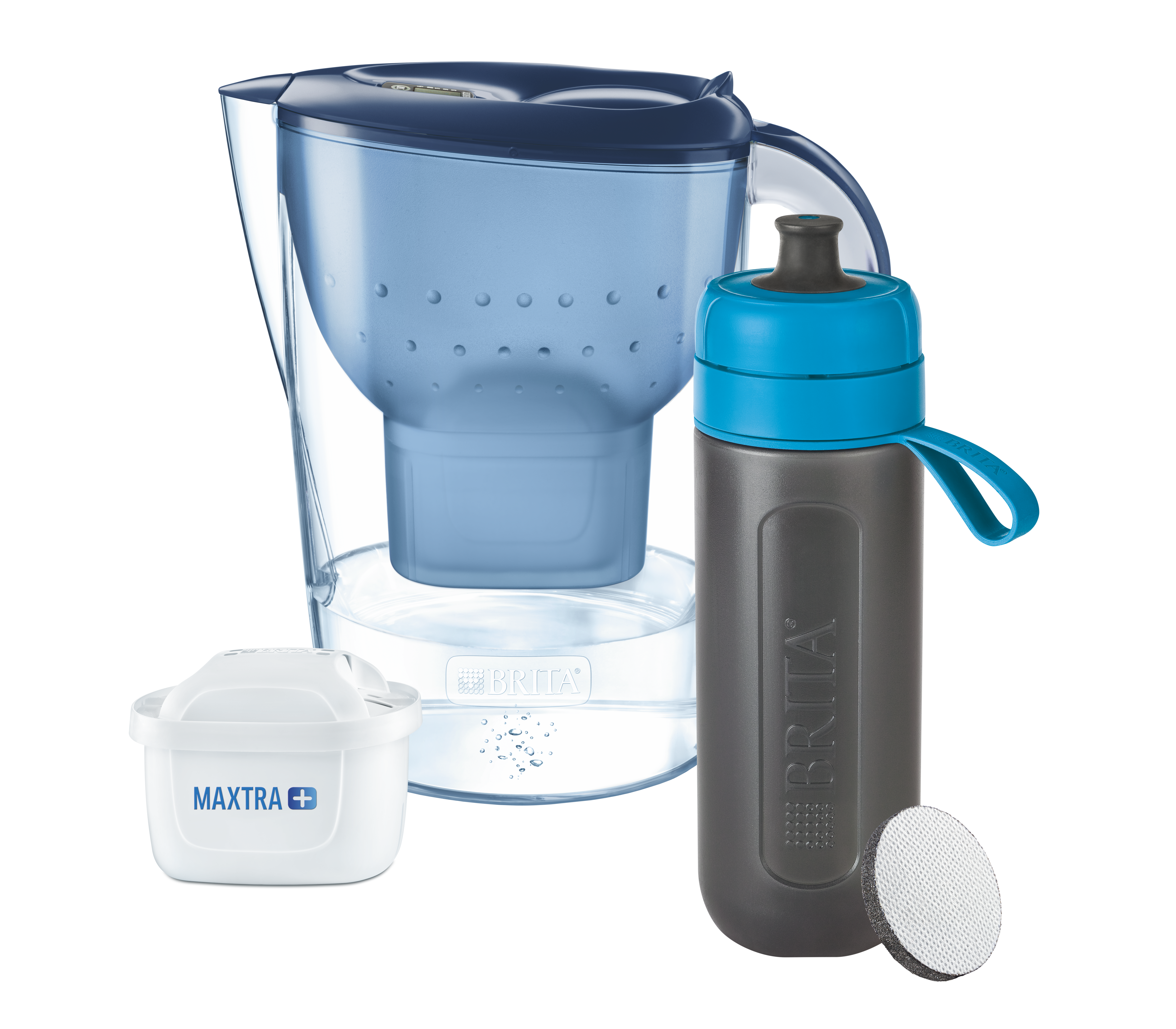Zestaw dzbanek filtrujący Marella XL 3.5 l/2 l + butelka filtrująca 0.6 l Fill&amp;Go Active Brita
