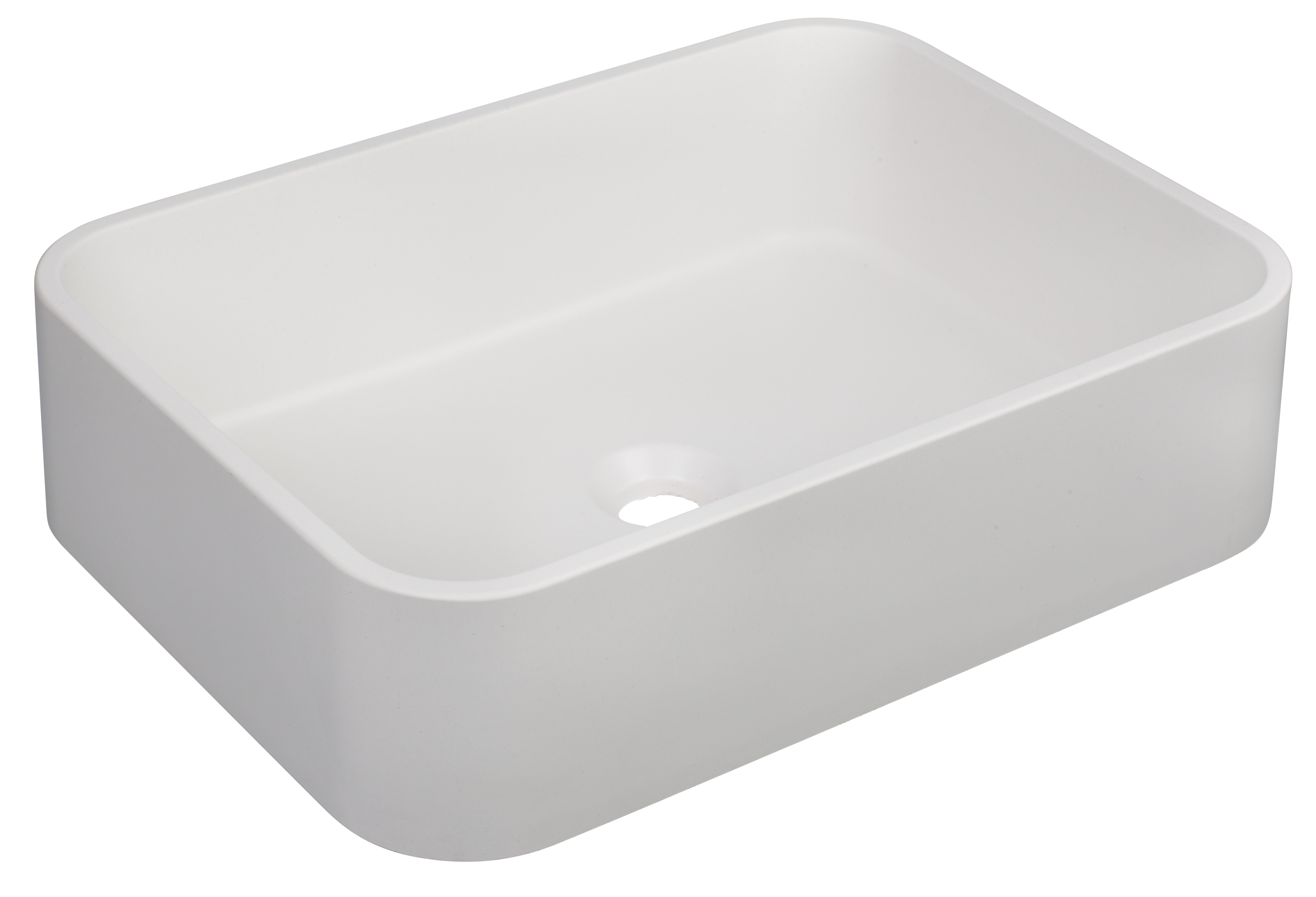 Umywalka konglomeratowa nablatowa Cres Biały 50 x 37 Axis Group