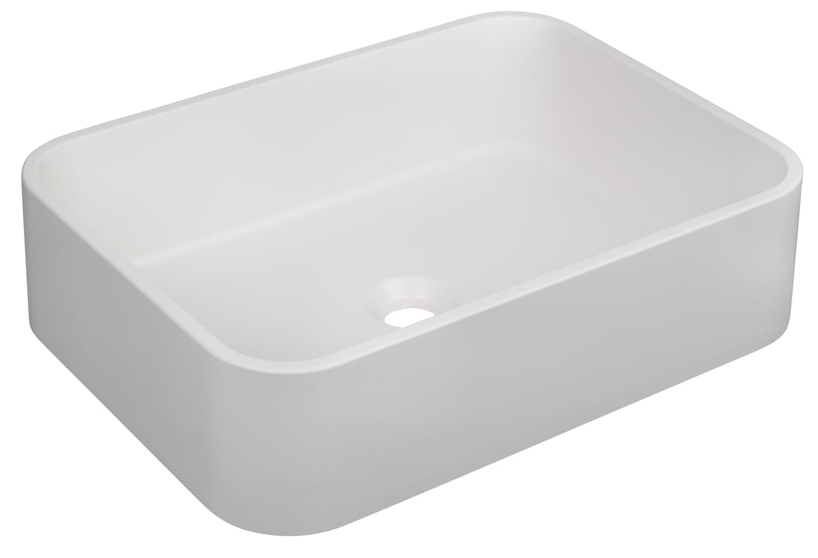 Umywalka konglomeratowa nablatowa Cres Biały 50 x 37 Axis Group