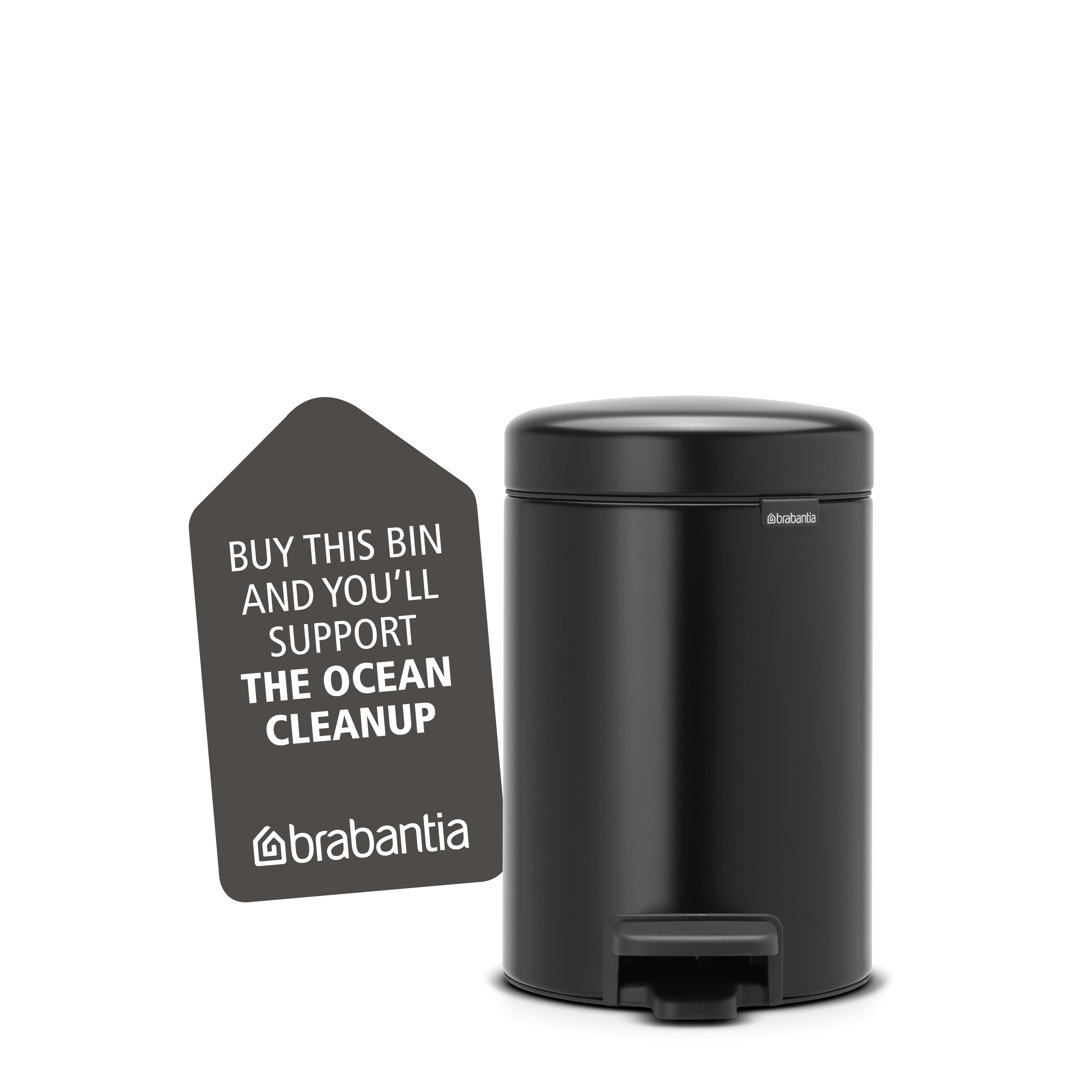 Papelera baño Newicon negro 3L - 14