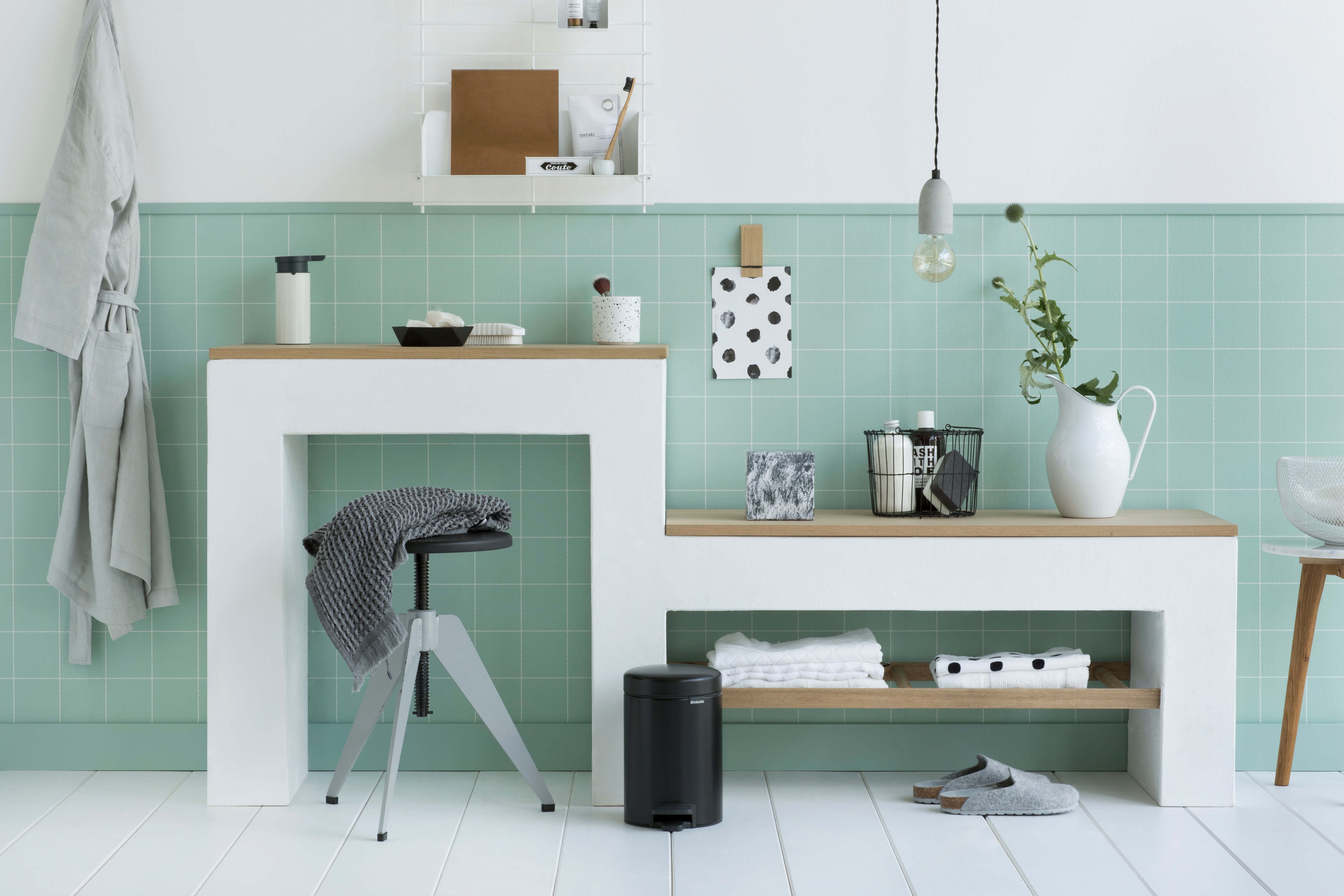 Balde do lixo BRABANTIA NEWICON PRETO MATE 3L - 6