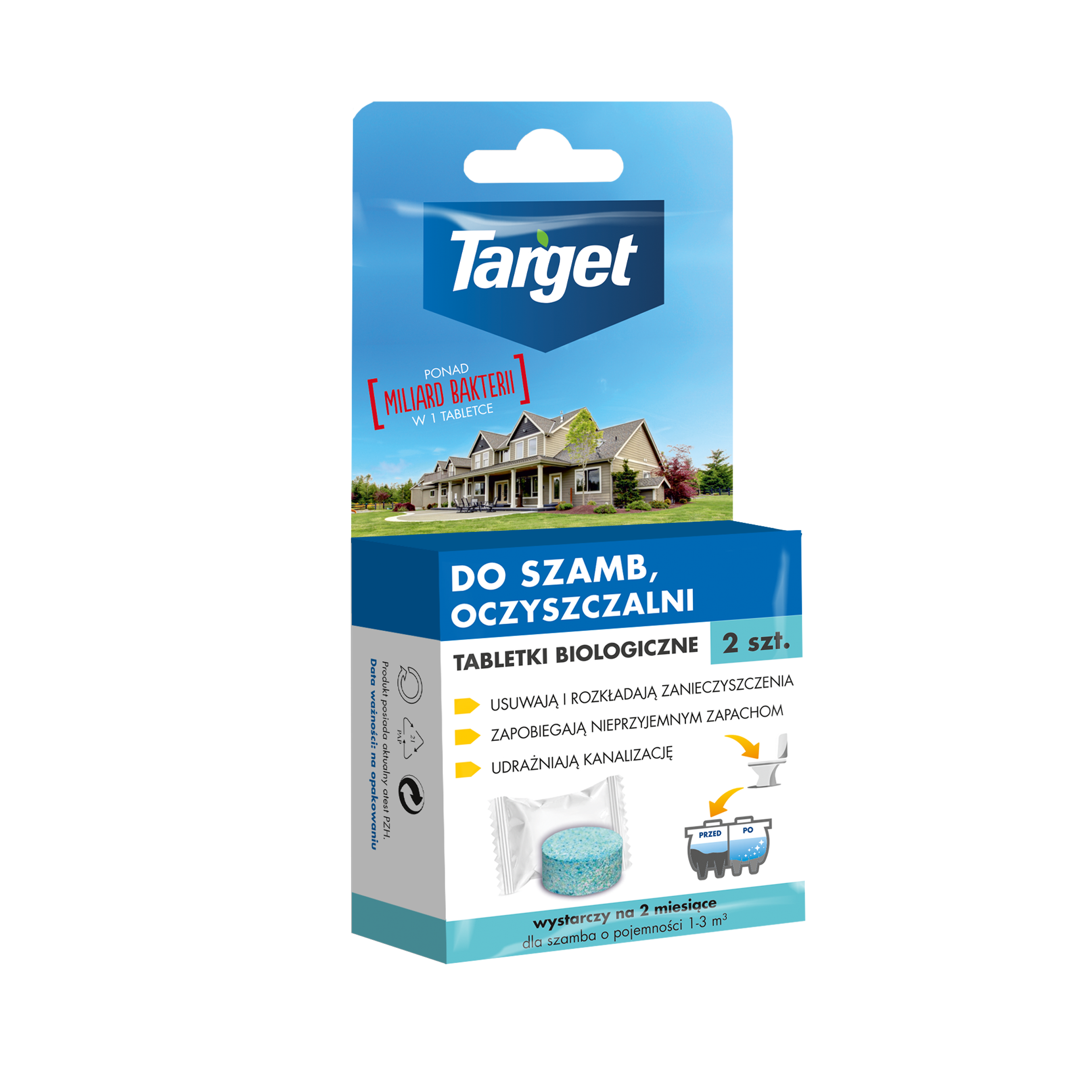 Tabletki biologiczne do szamb 2szt. Target