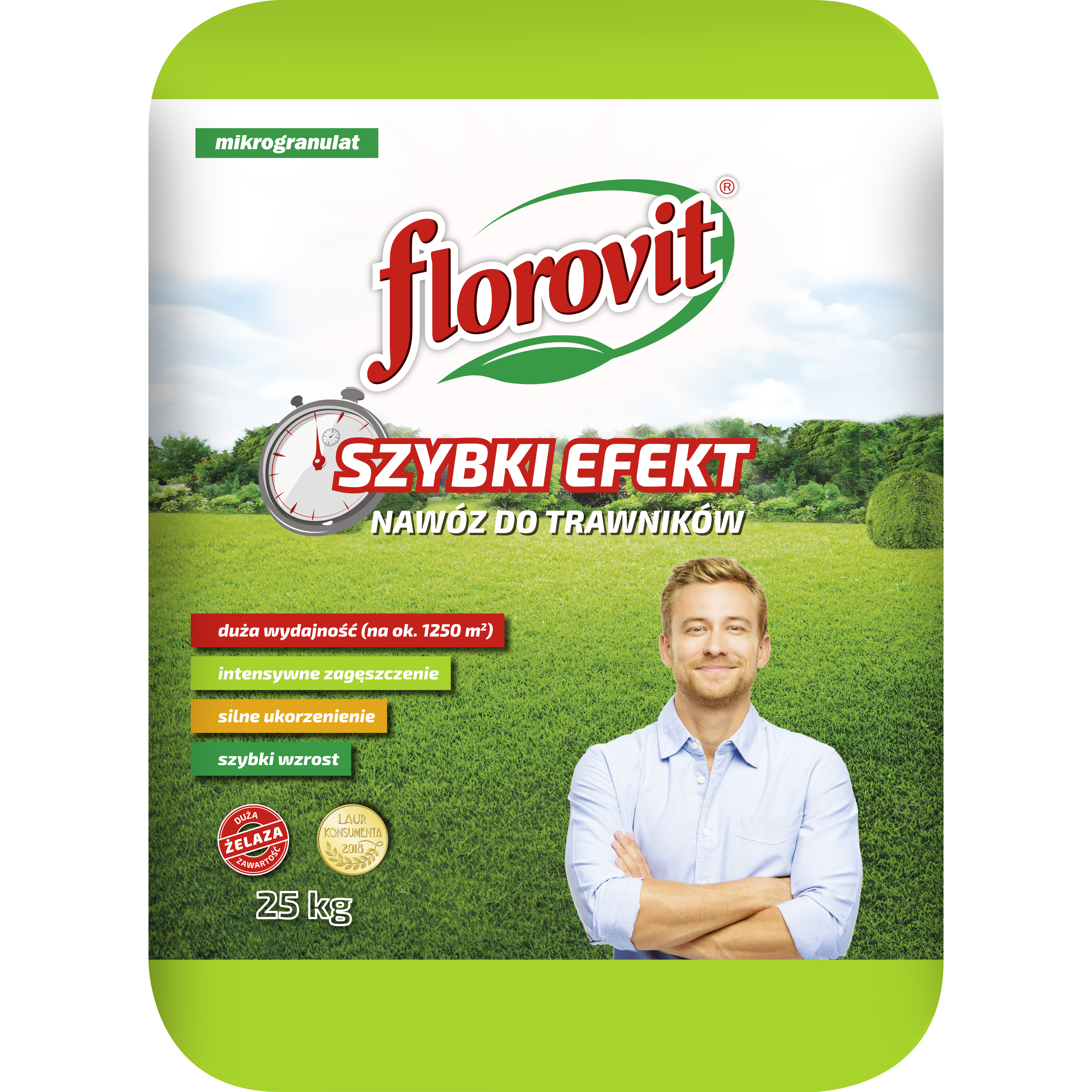 Nawóz do trawnika Szybki efekt 25kg Florovit