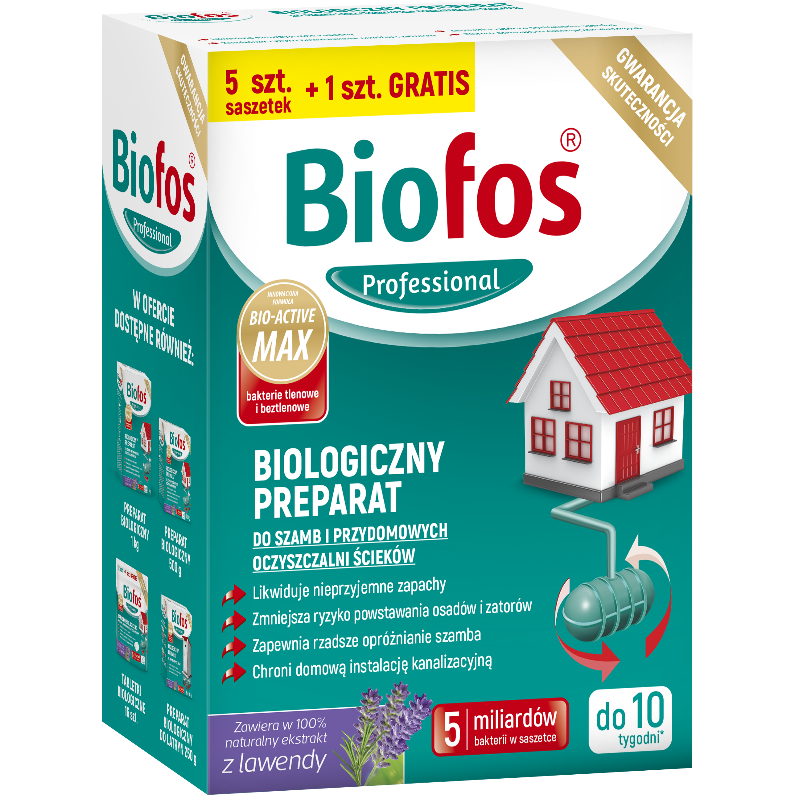 Szaszetki do szamb przydomowych 6szt. Biofos Professional
